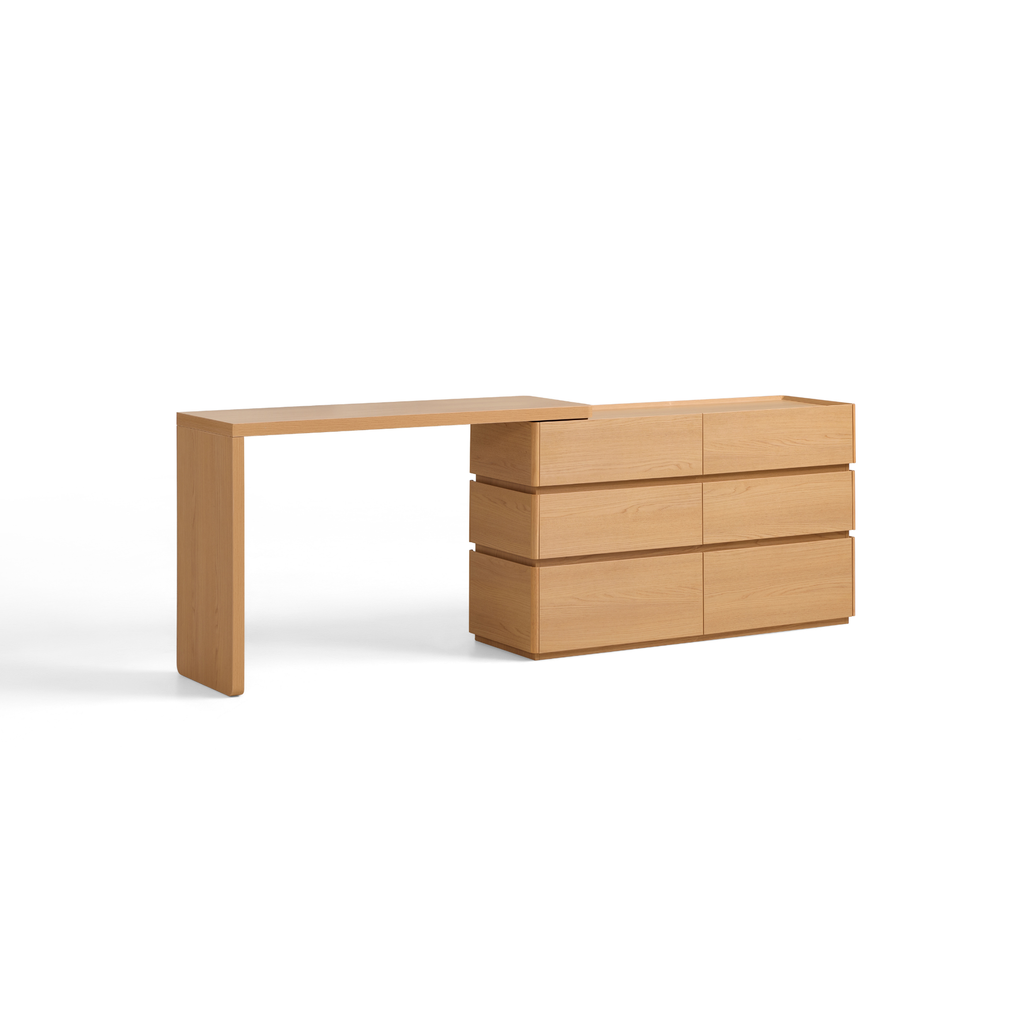 Linspire Aalto Extendable Dressing Table with Chest of 6 Drawers