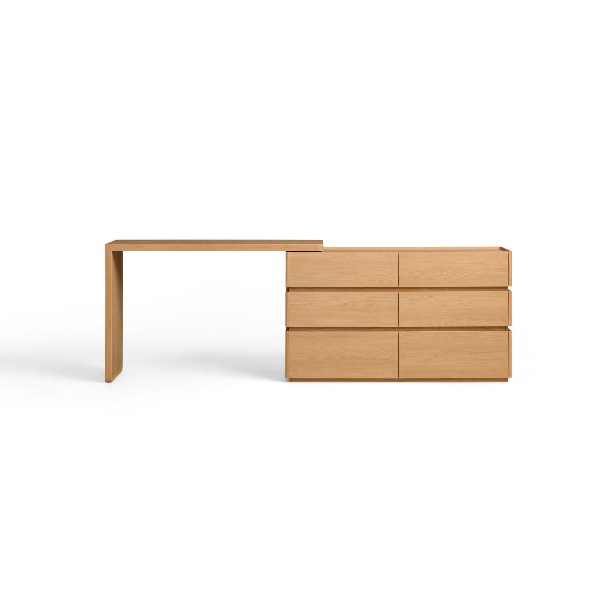 Linspire Aalto Extendable Dressing Table with Chest of 6 Drawers