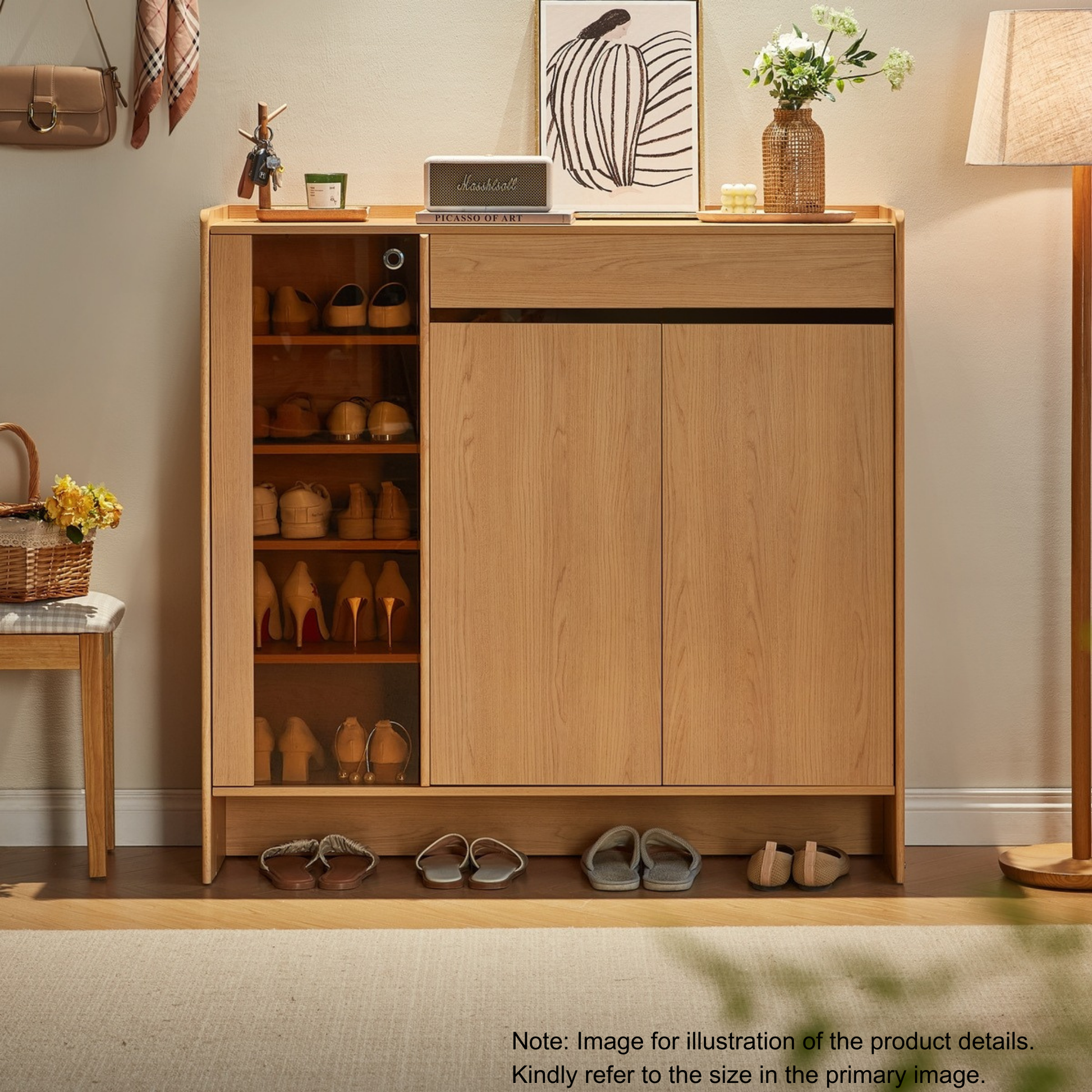 Linspire Aalto Shoe Cabinet with Glass Door, W100cm