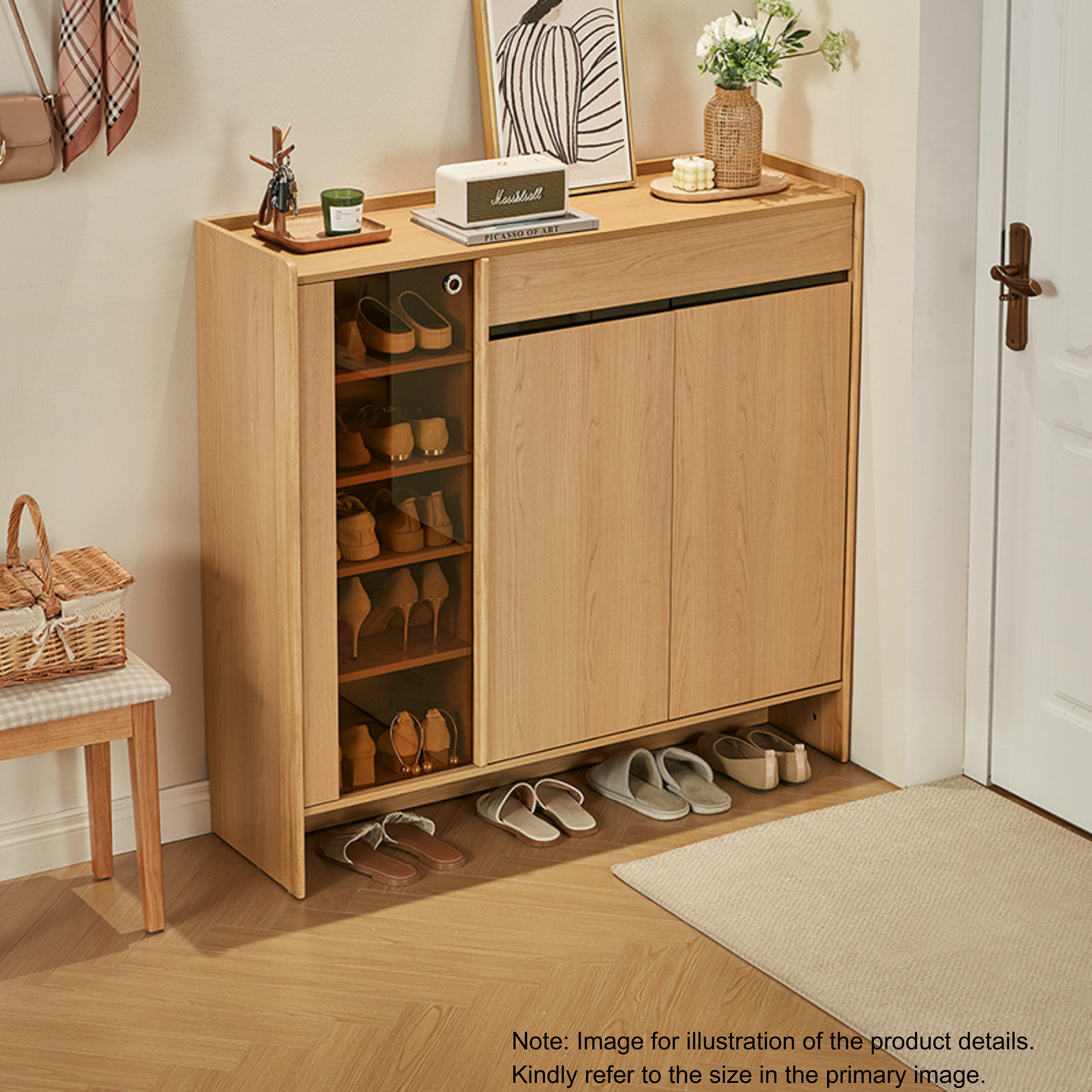 Linspire Aalto Shoe Cabinet with Glass Door, W120cm