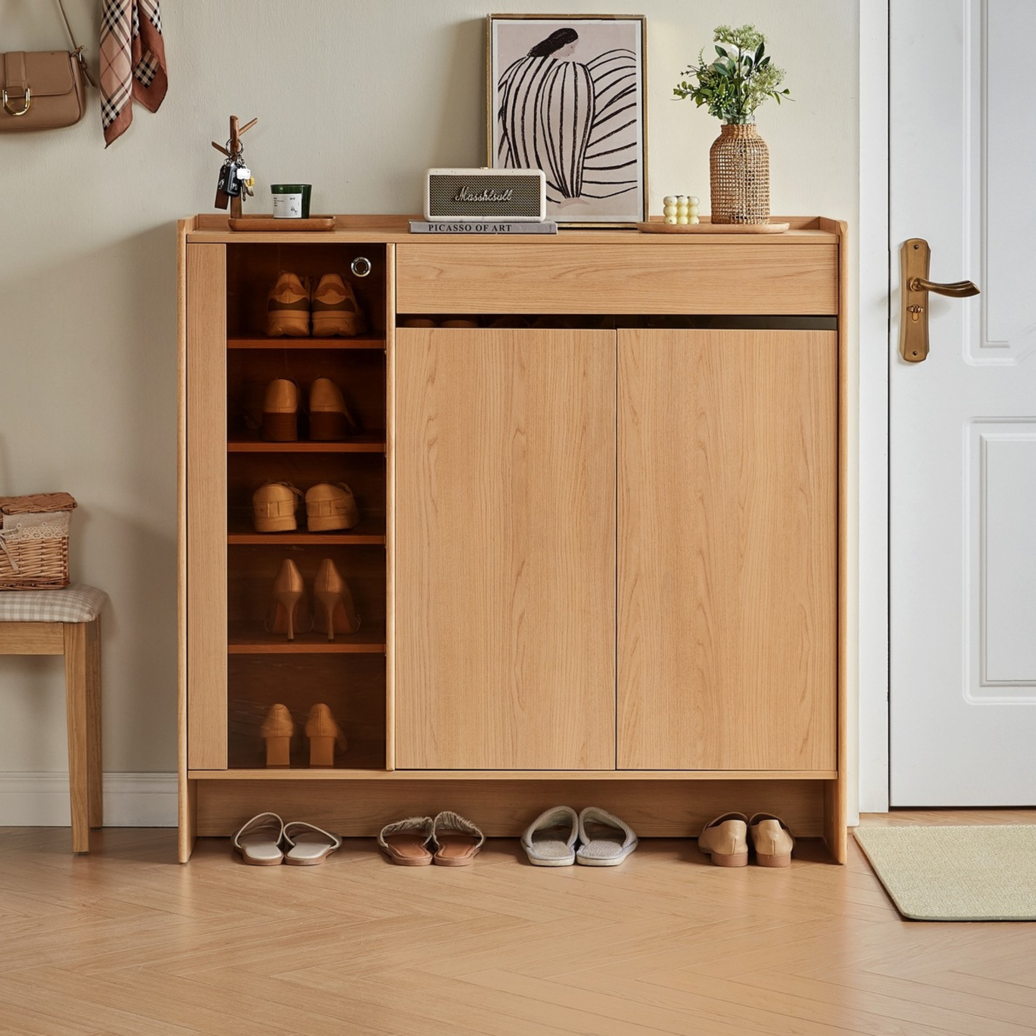Linspire Aalto Shoe Cabinet with Glass Door, W140cm