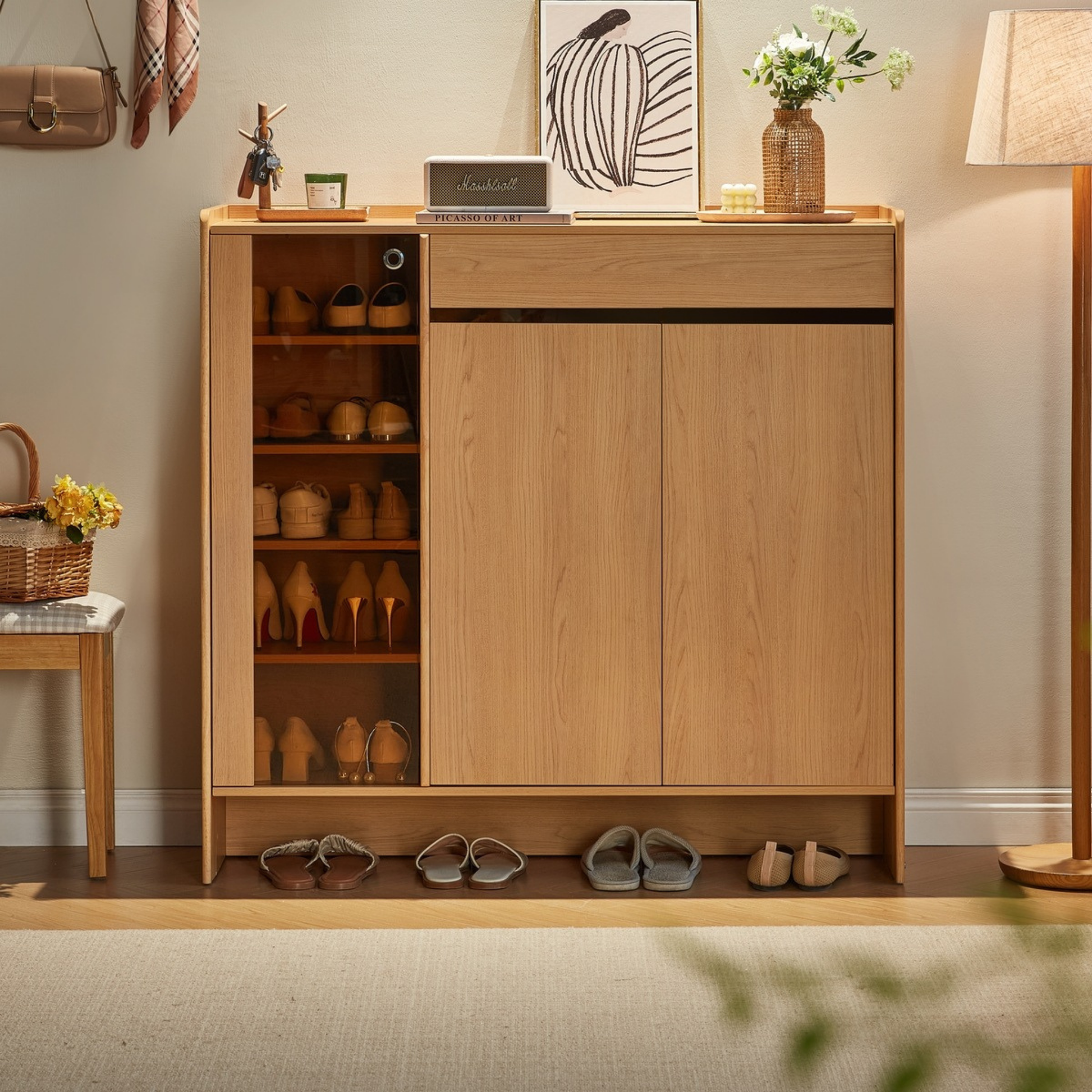 Linspire Aalto Shoe Cabinet with Glass Door, W140cm