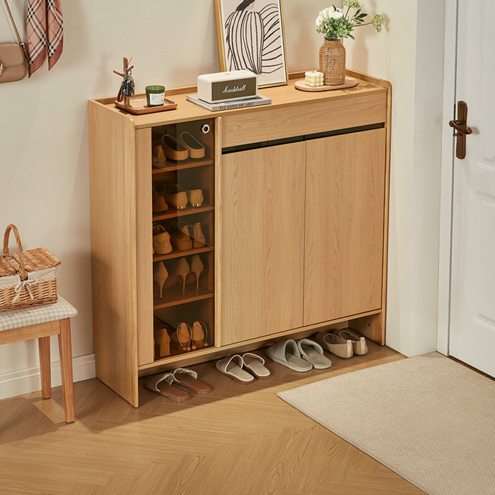Linspire Aalto Shoe Cabinet with Glass Door, W140cm