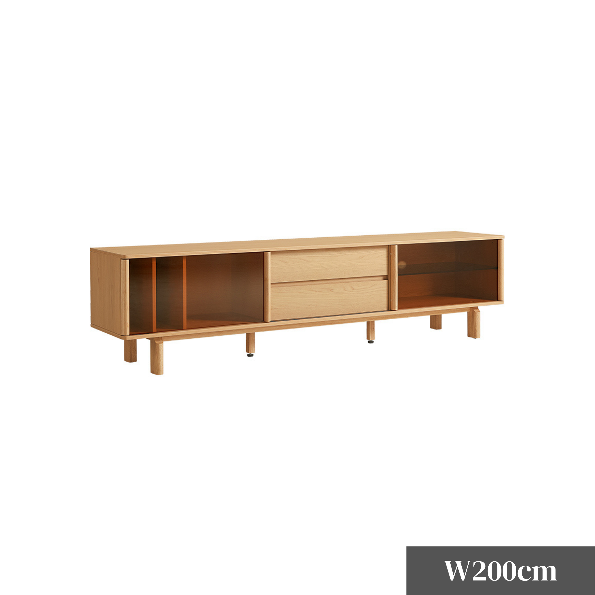 Linspire Aalto Entertainment Unit with Sliding Glass Door, W200cm