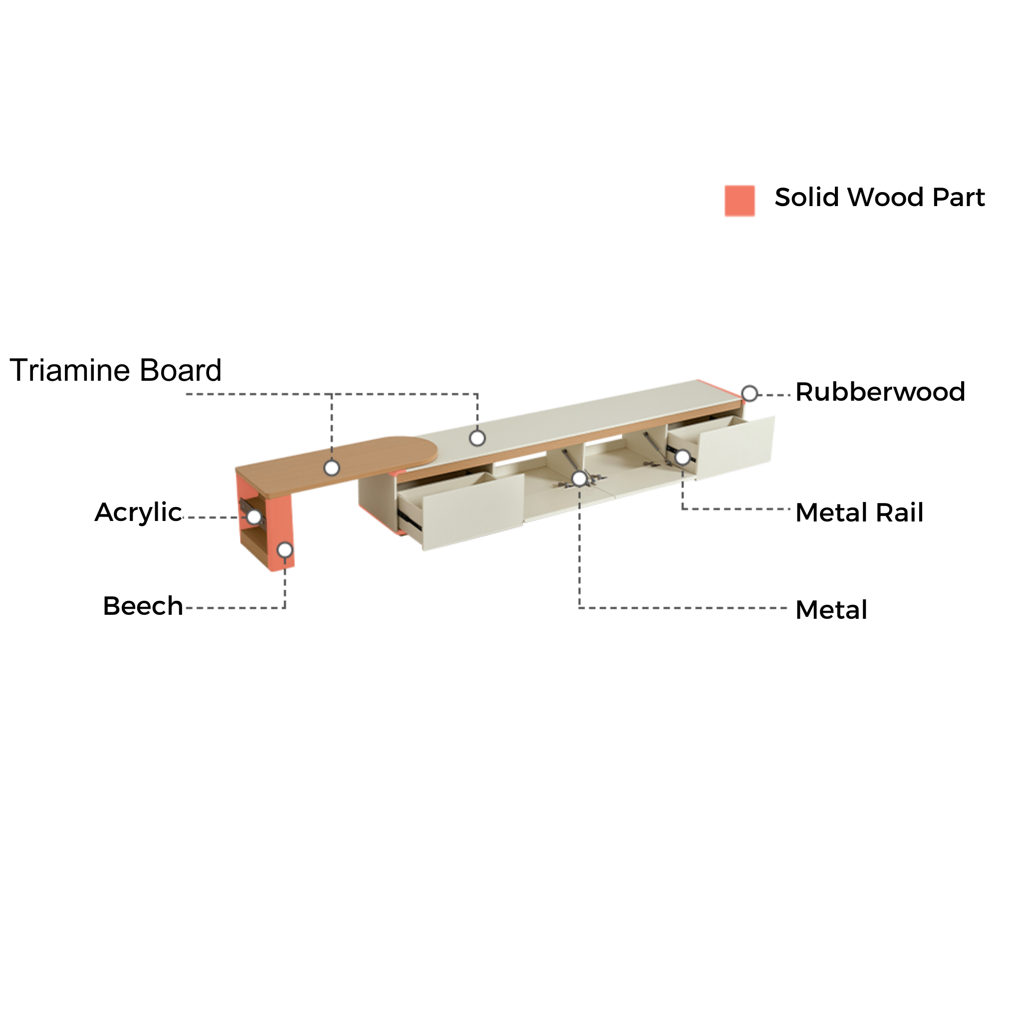 Linspire Glimmer Extendable Entertainment Unit