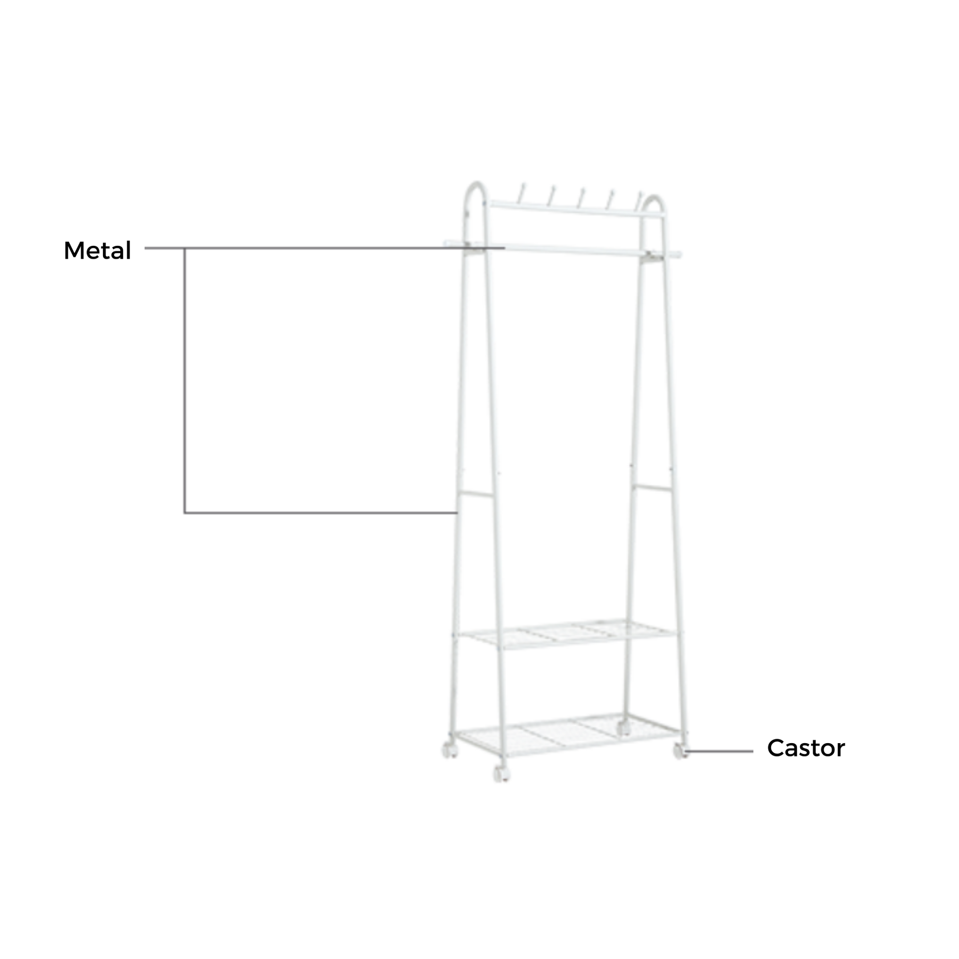 Linspire Grove Movable Clothes Rack