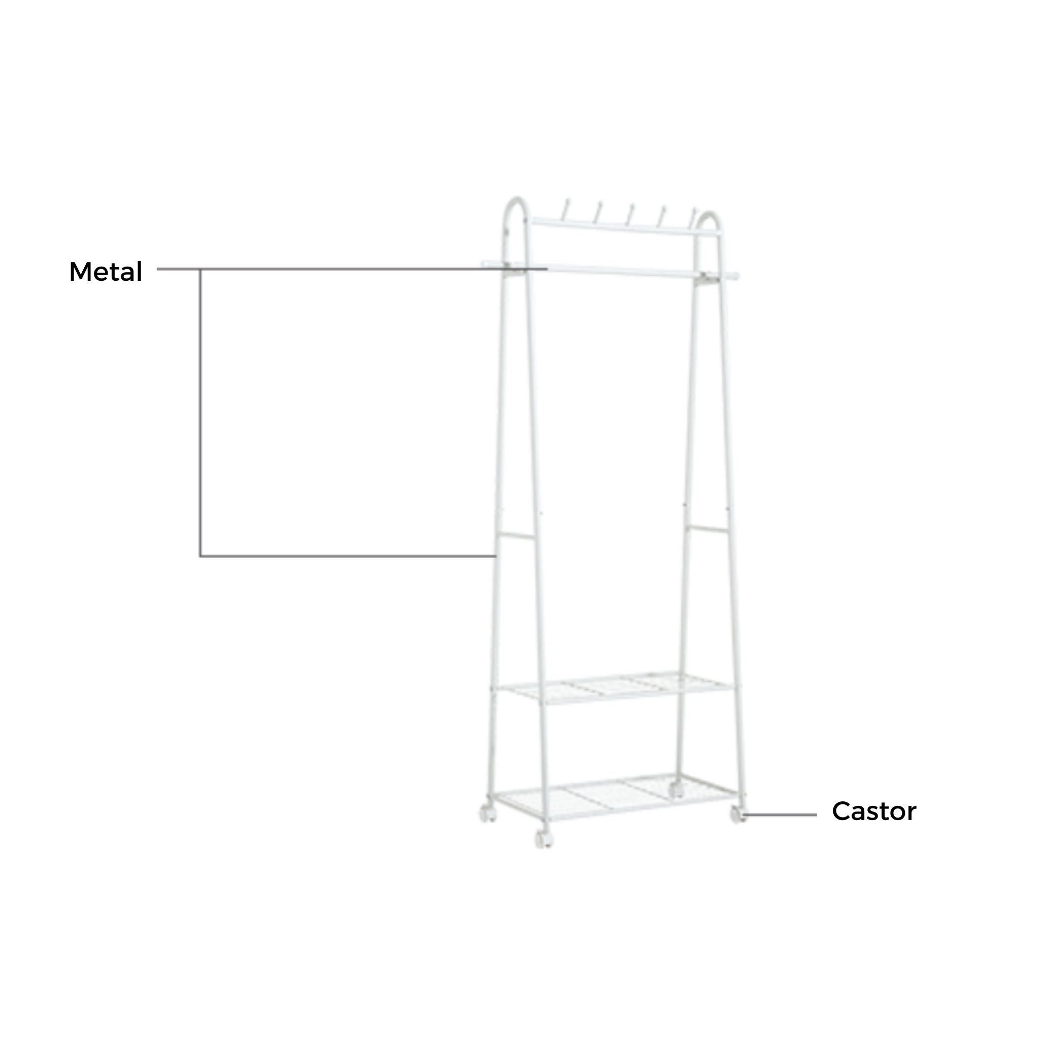 Linspire Grove Movable Clothes Rack