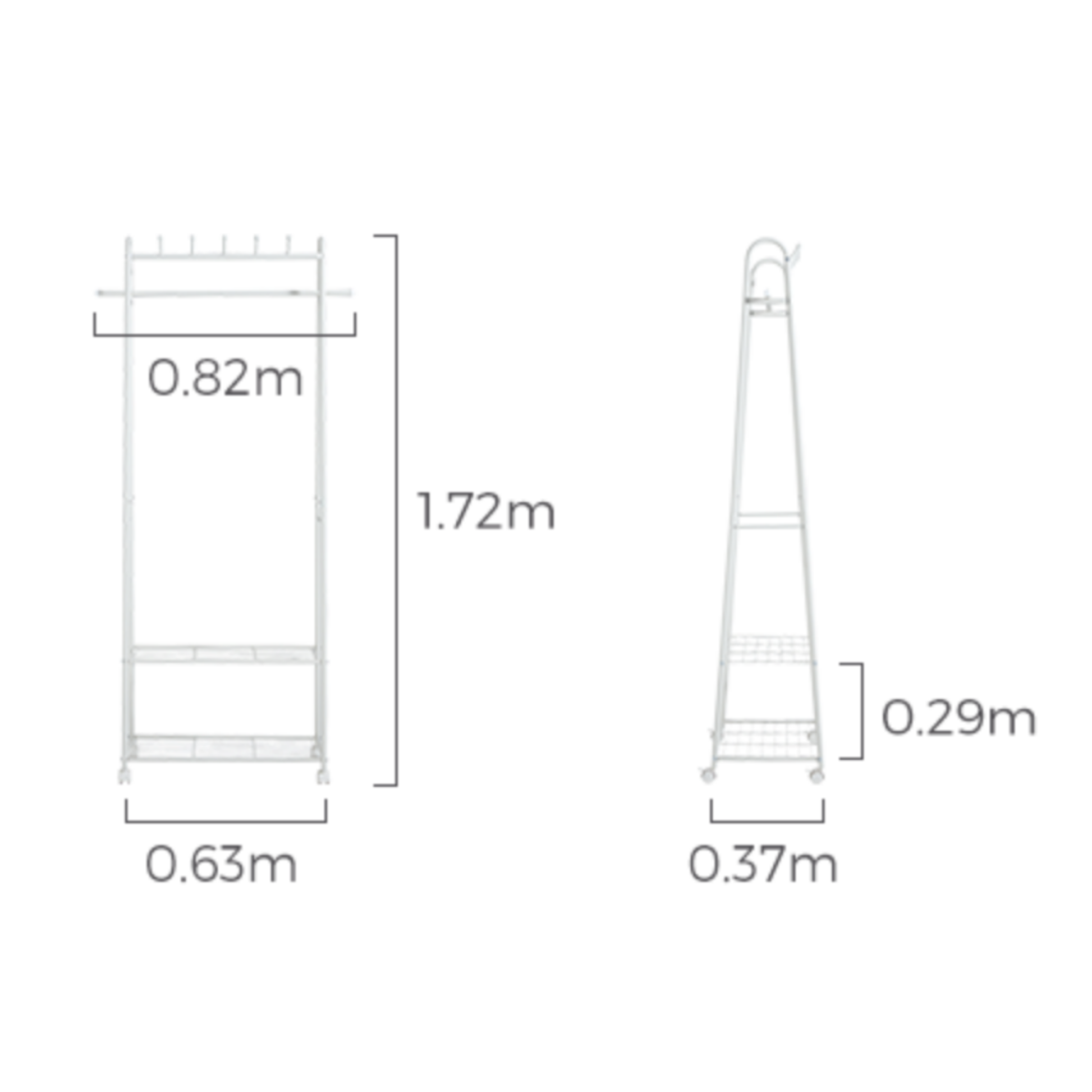 Linspire Grove Movable Clothes Rack