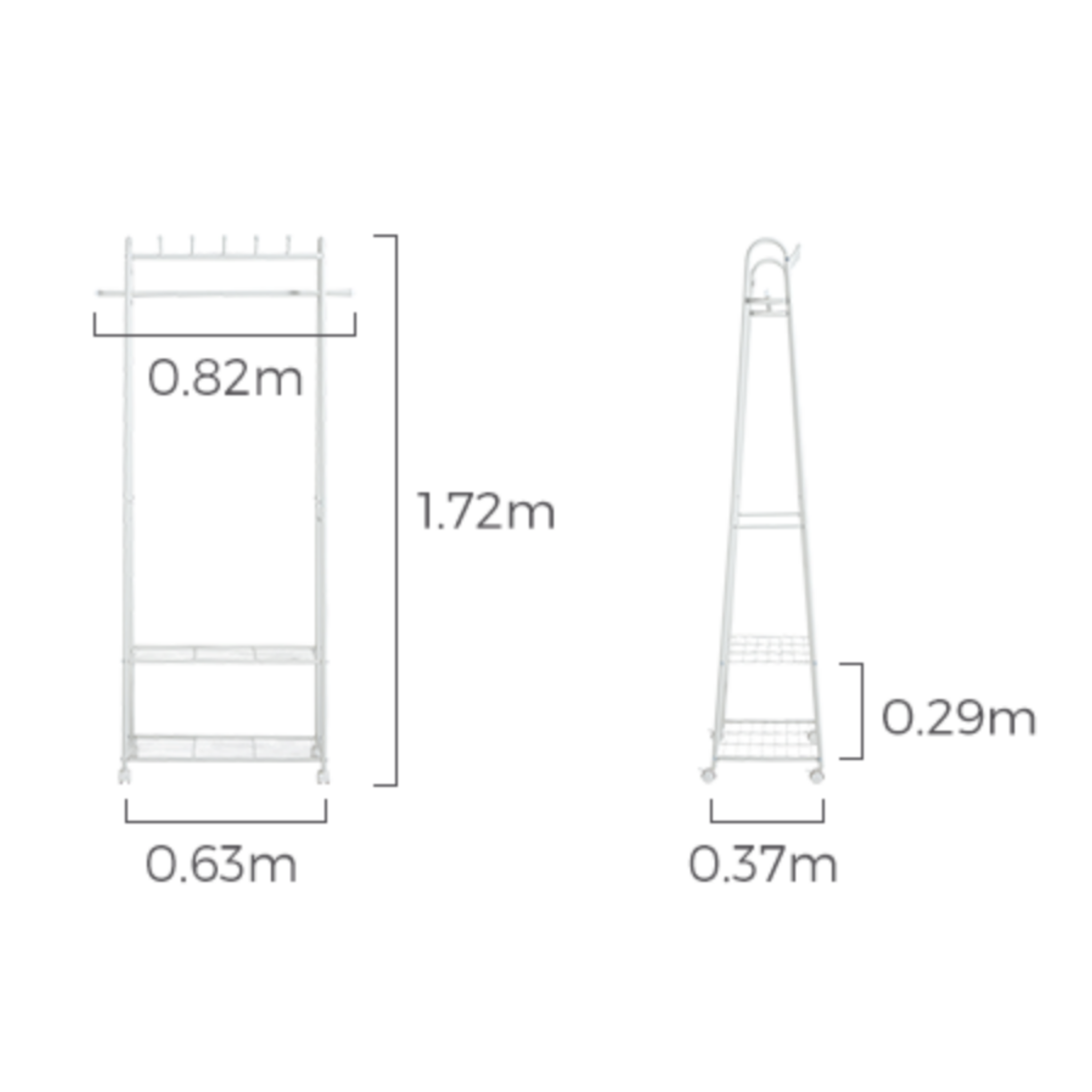 Linspire Grove Movable Clothes Rack