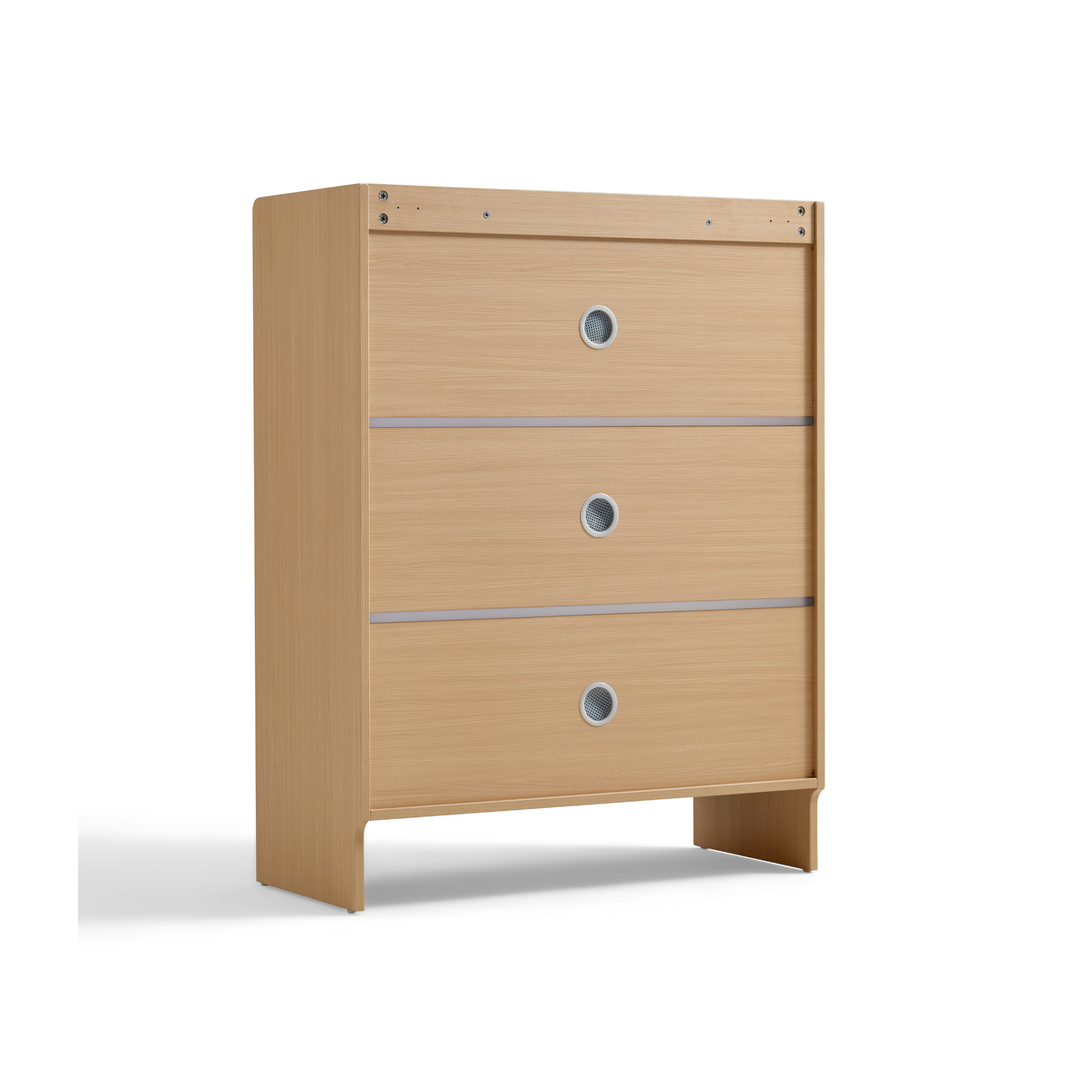 Linspire Miro Shoe Cabinet, Natural Wood & Light Grey