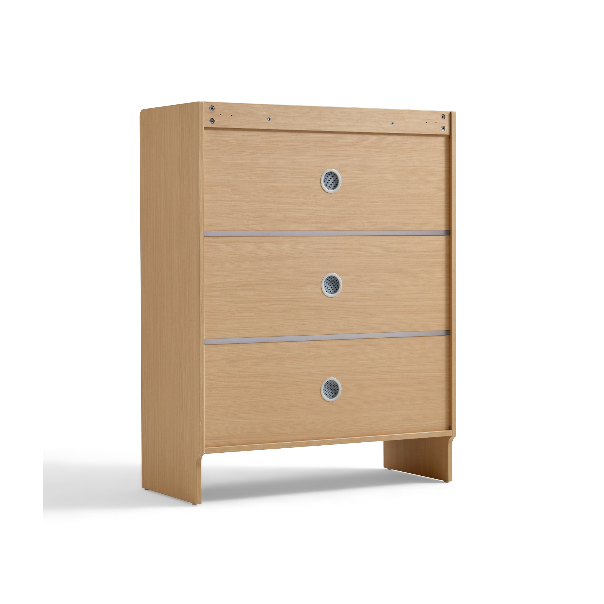Linspire Miro Shoe Cabinet, Natural Wood & Light Grey