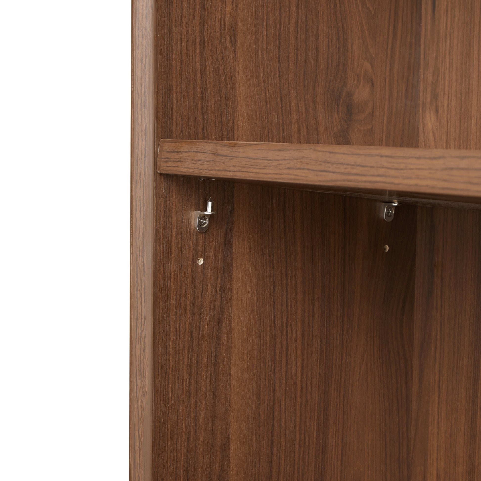 Linspire Ursula Storage Bookcase with Doors, Dark Wood