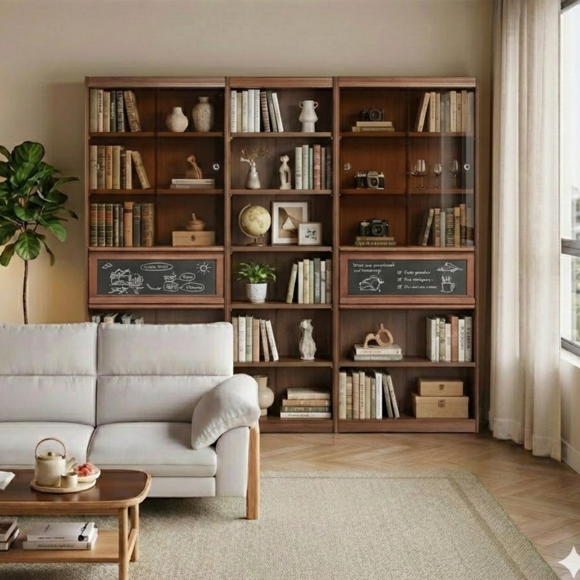 Linspire Ursula Modular Bookcase Combination, Large, Dark Wood