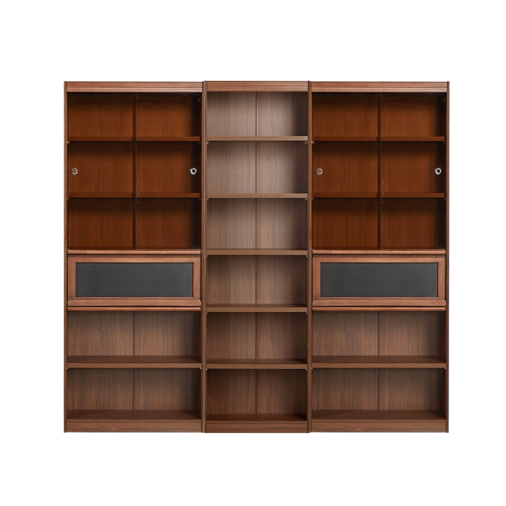 Linspire Ursula Modular Bookcase Combination, Large, Dark Wood