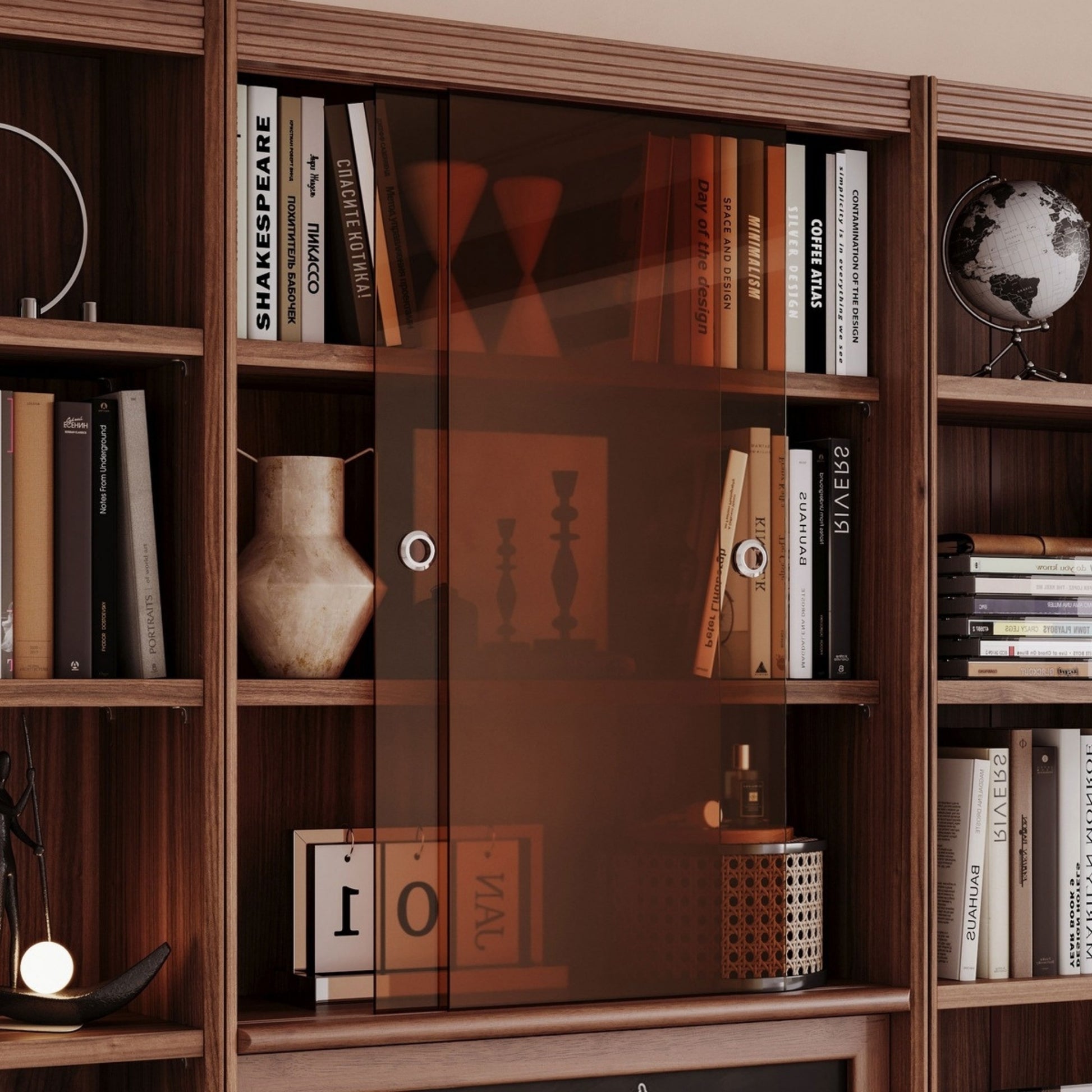 Linspire Ursula Modular Bookcase Combination, Large, Dark Wood