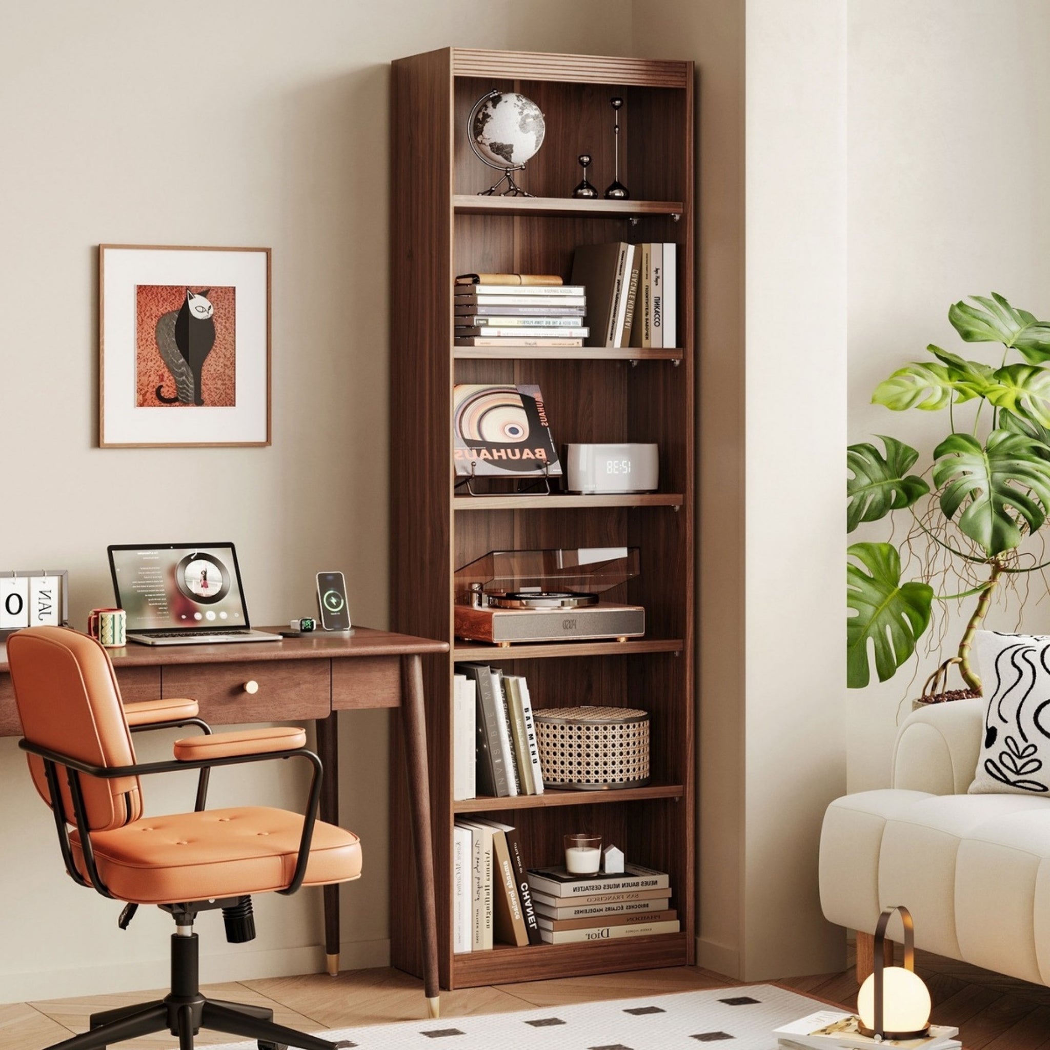 Linspire Ursula Modular Bookcase Combination, Large, Dark Wood