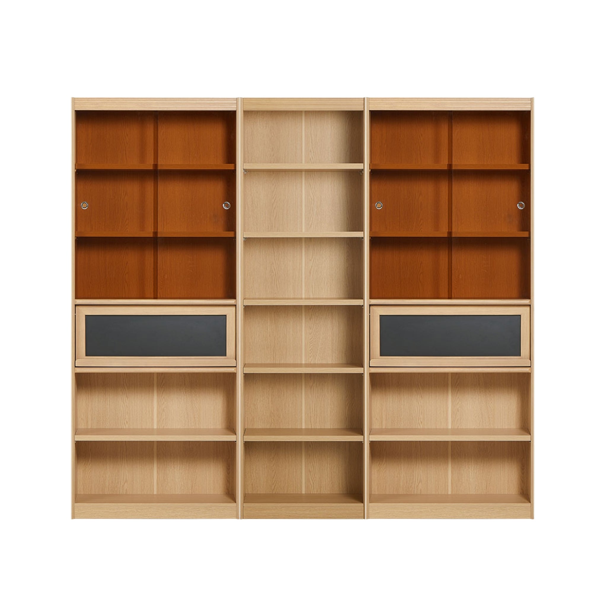 Linspire Ursula Modular Bookcase Combination, Large, Natural Wood