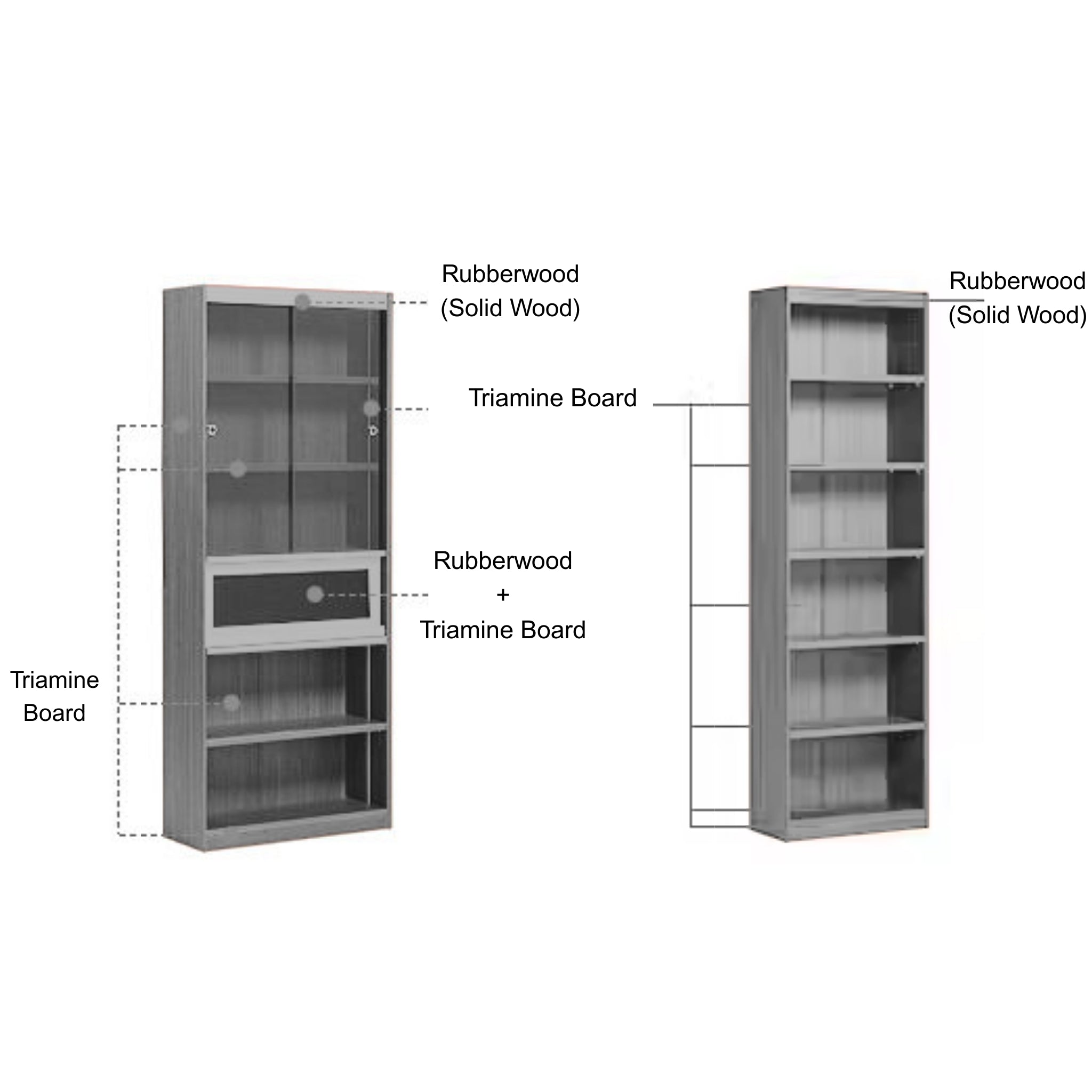 Linspire Ursula Modular Bookcase Combination, Large, Natural Wood