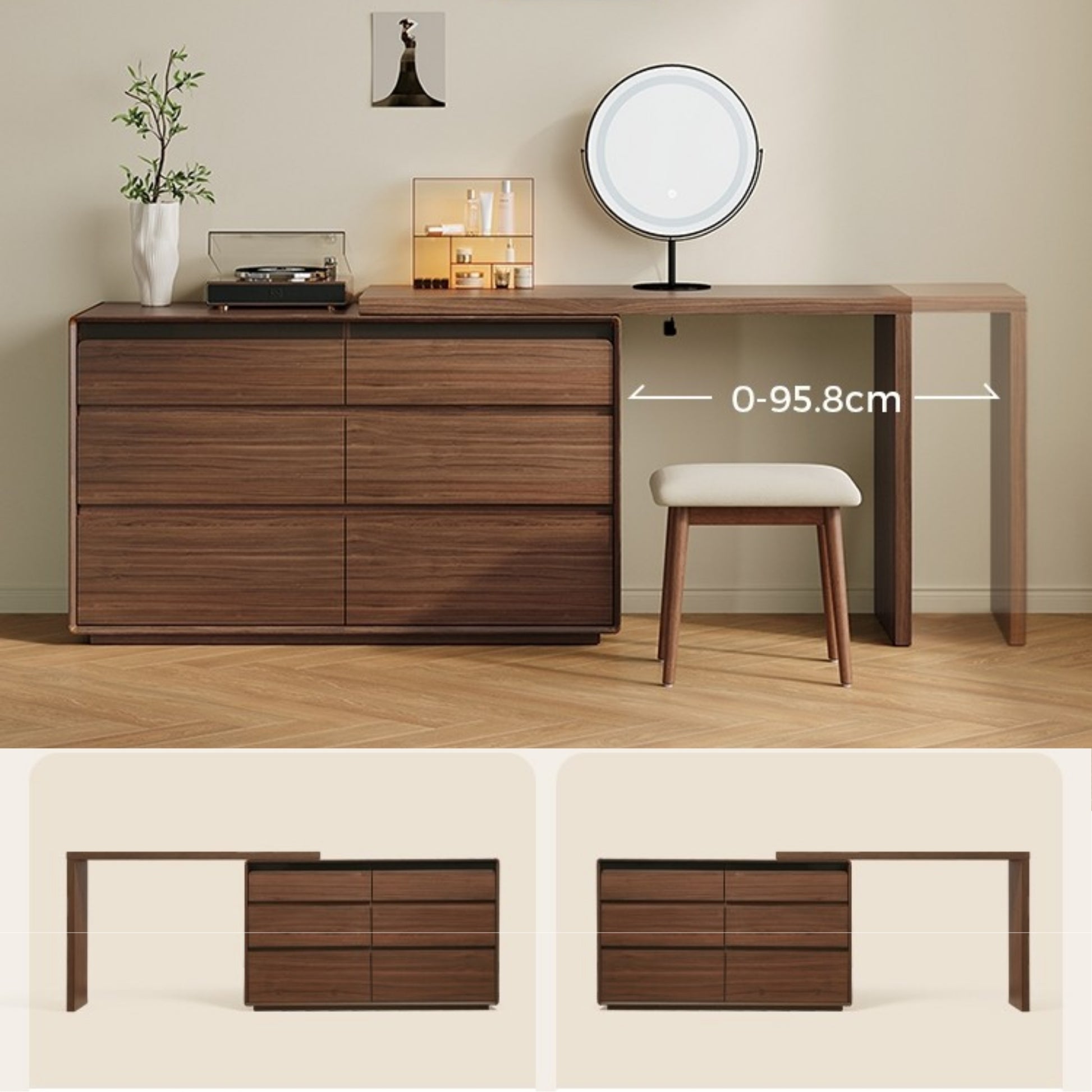 Linspire Ursula Dressing Table with 6 Drawers