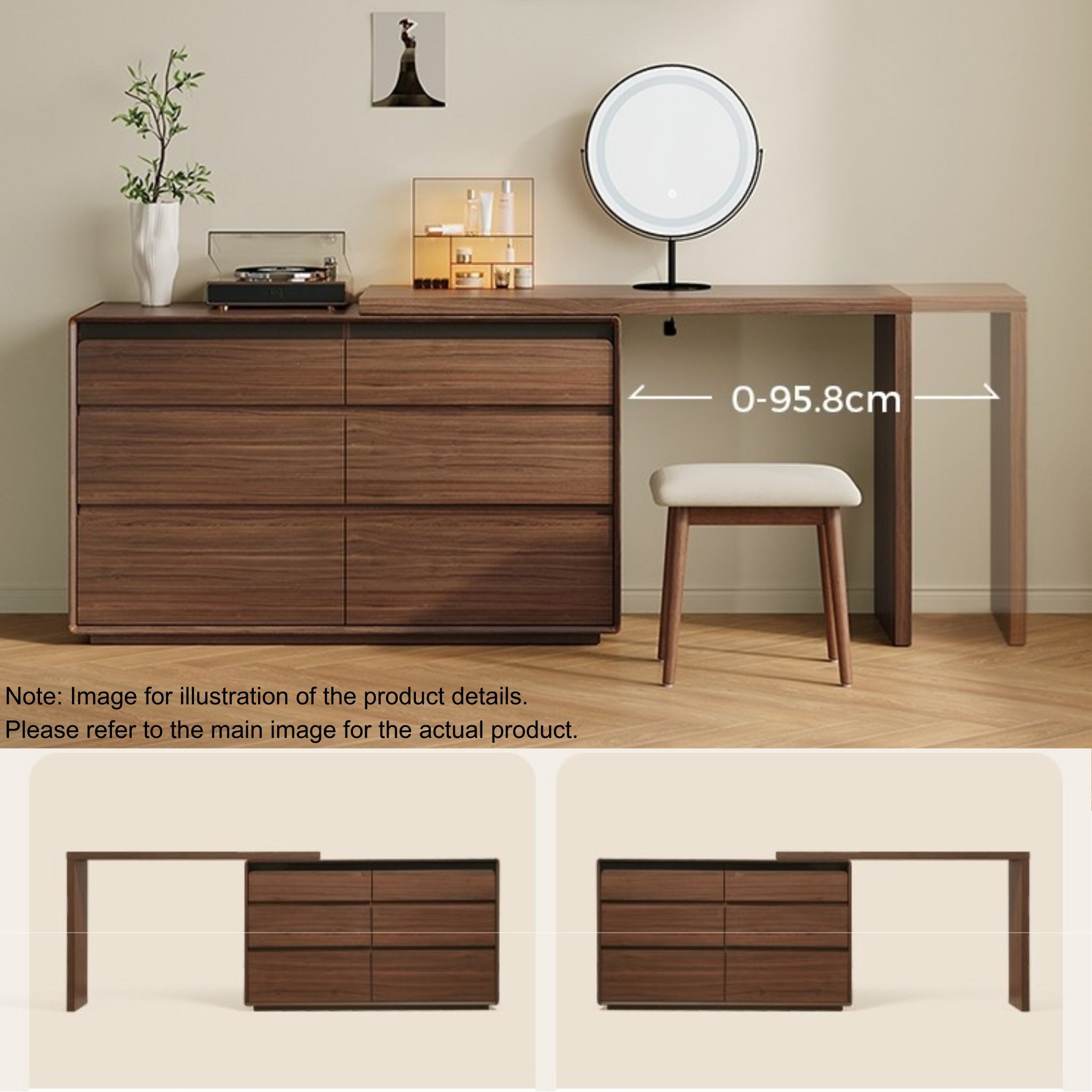Linspire Ursula Dressing Table with 9 Drawers