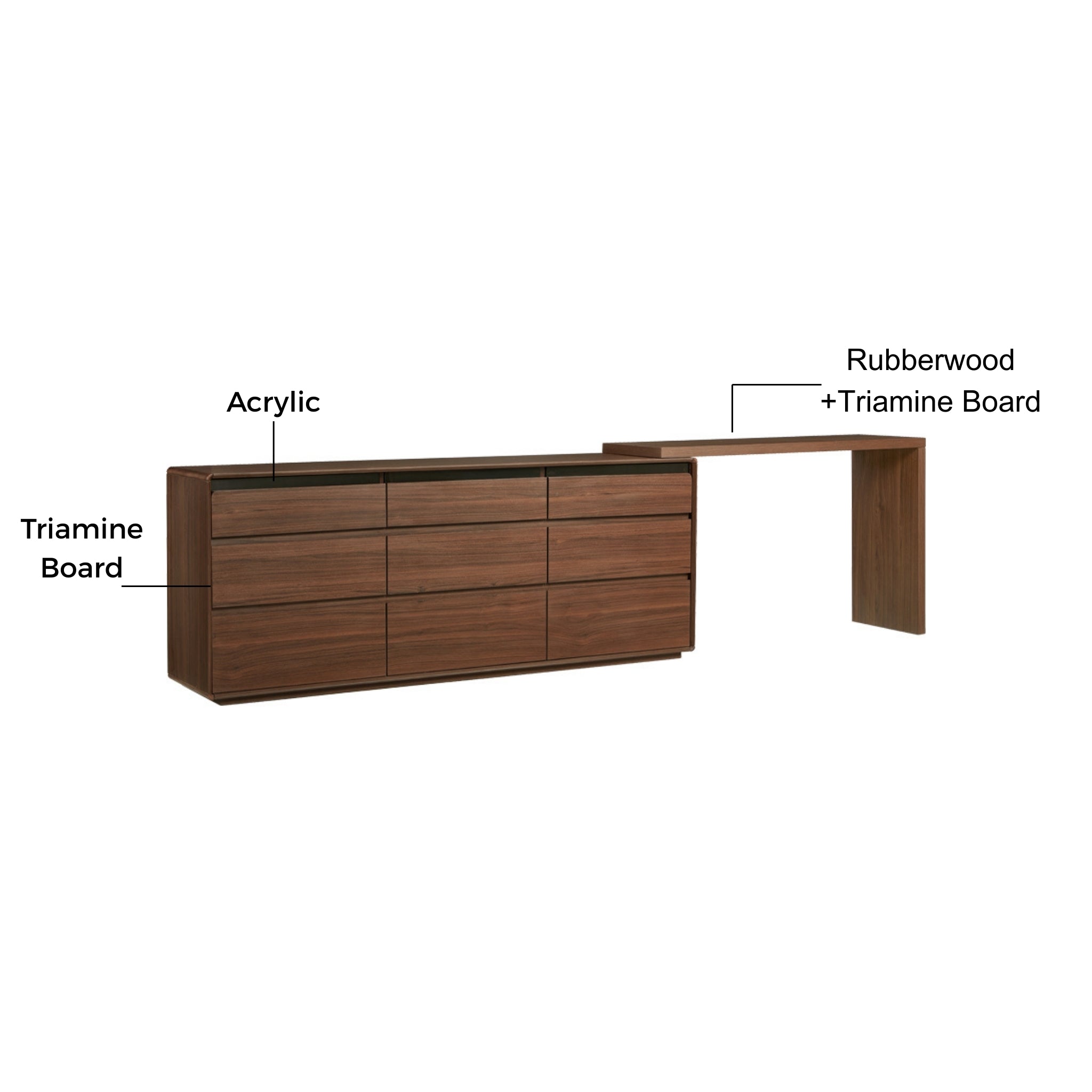 Linspire Ursula Dressing Table with 9 Drawers