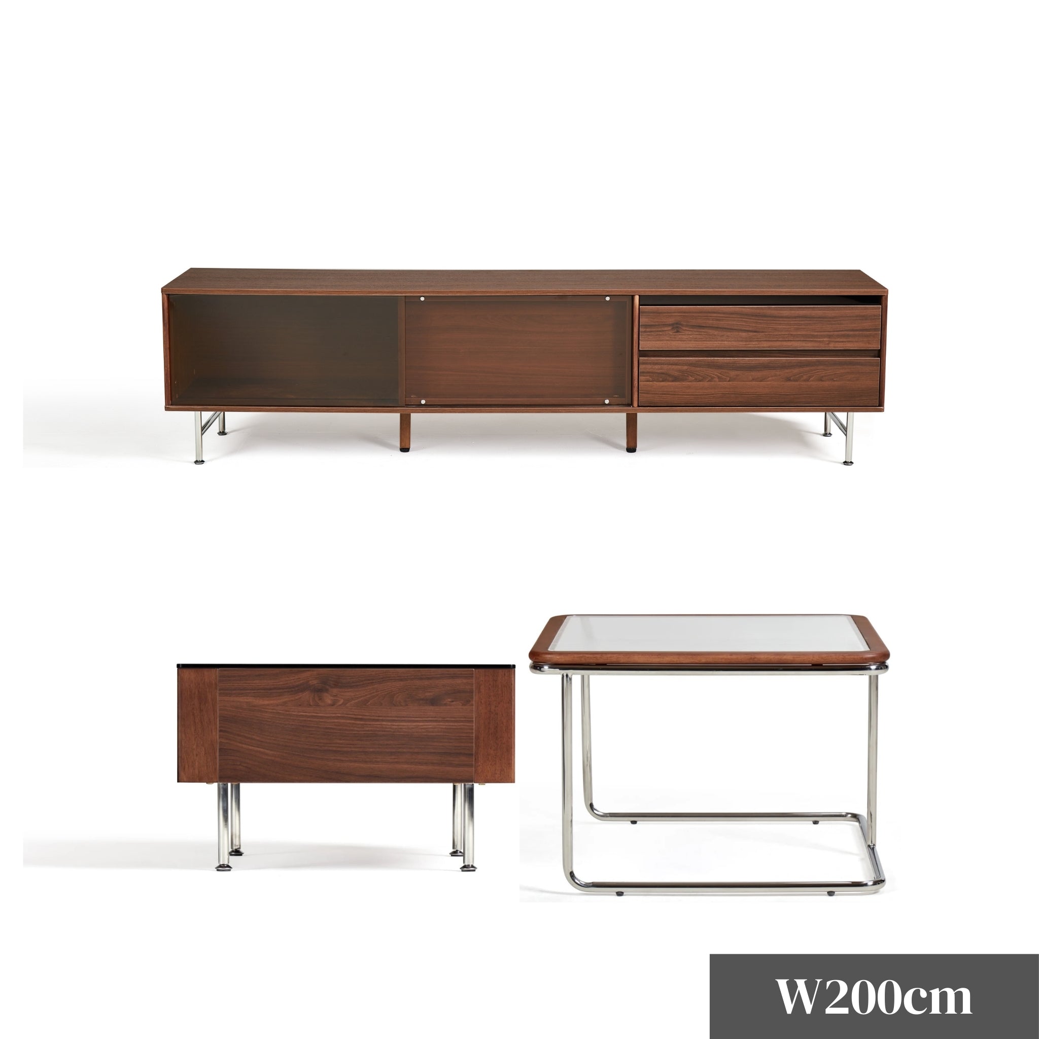 Linspire Ursula Entertainment Unit with Coffee Table Set, W200cm