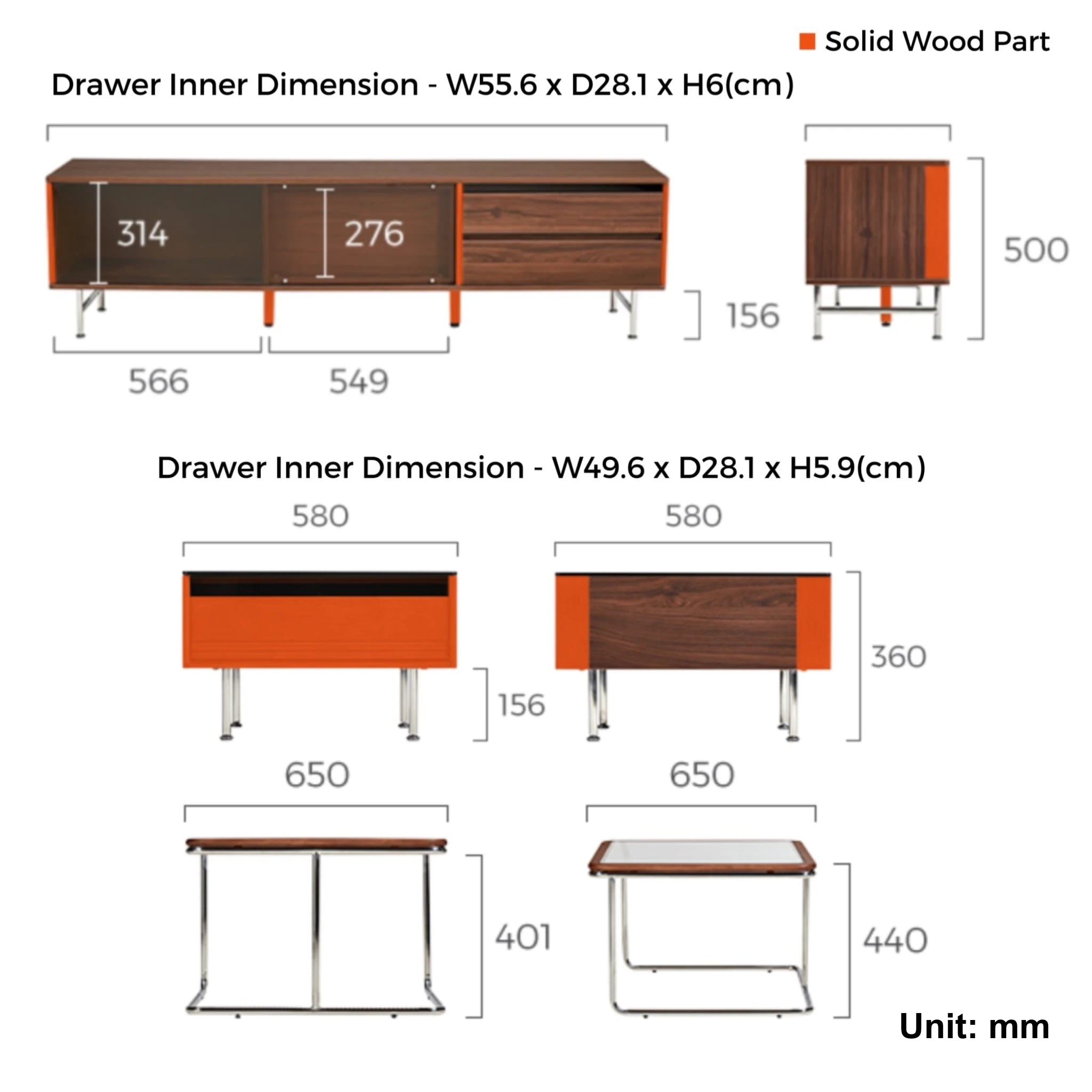 Linspire Ursula Entertainment Unit with Coffee Table Set, W200cm