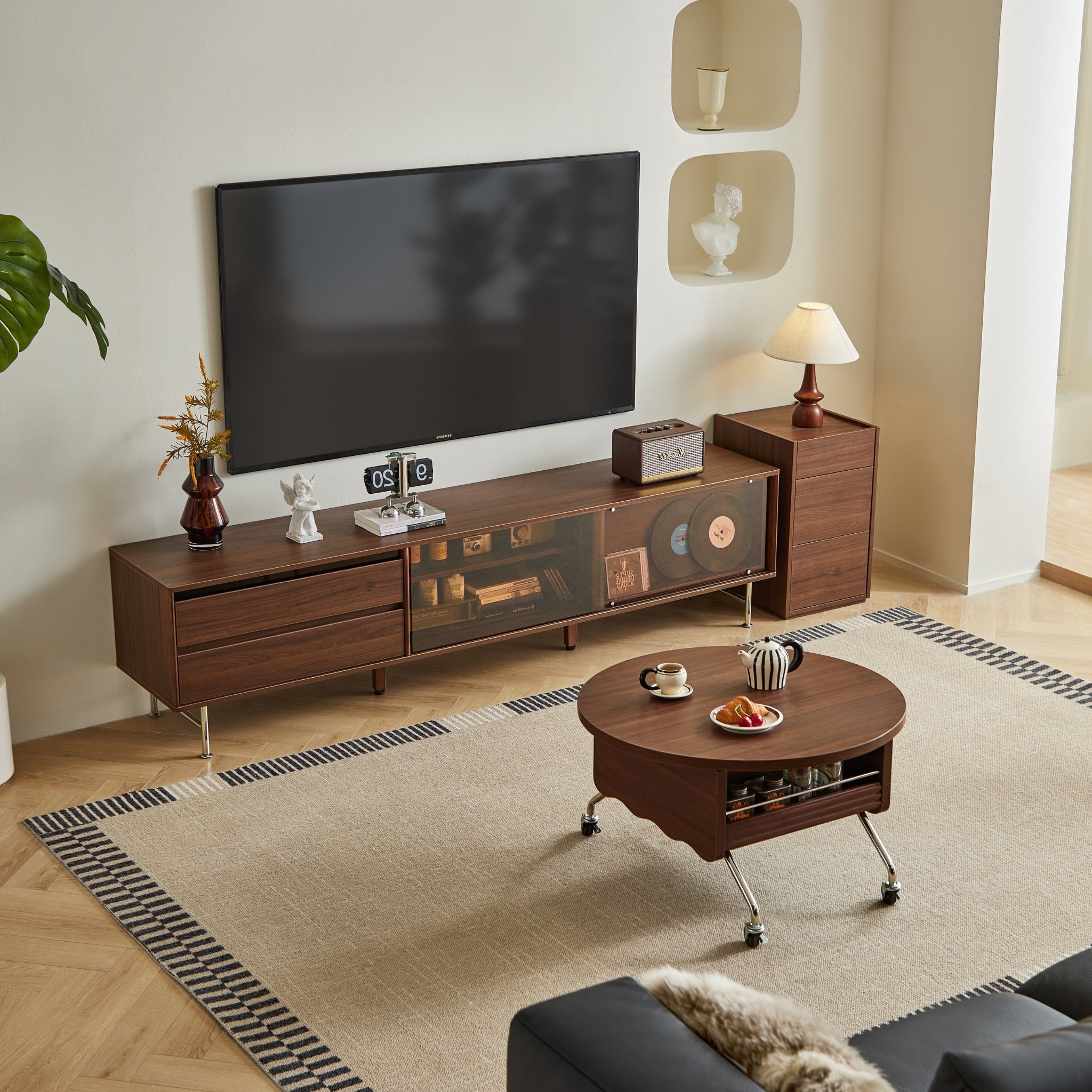 Linspire Ursula Entertainment Unit with Lift-Top Coffee Table Set, W180cm