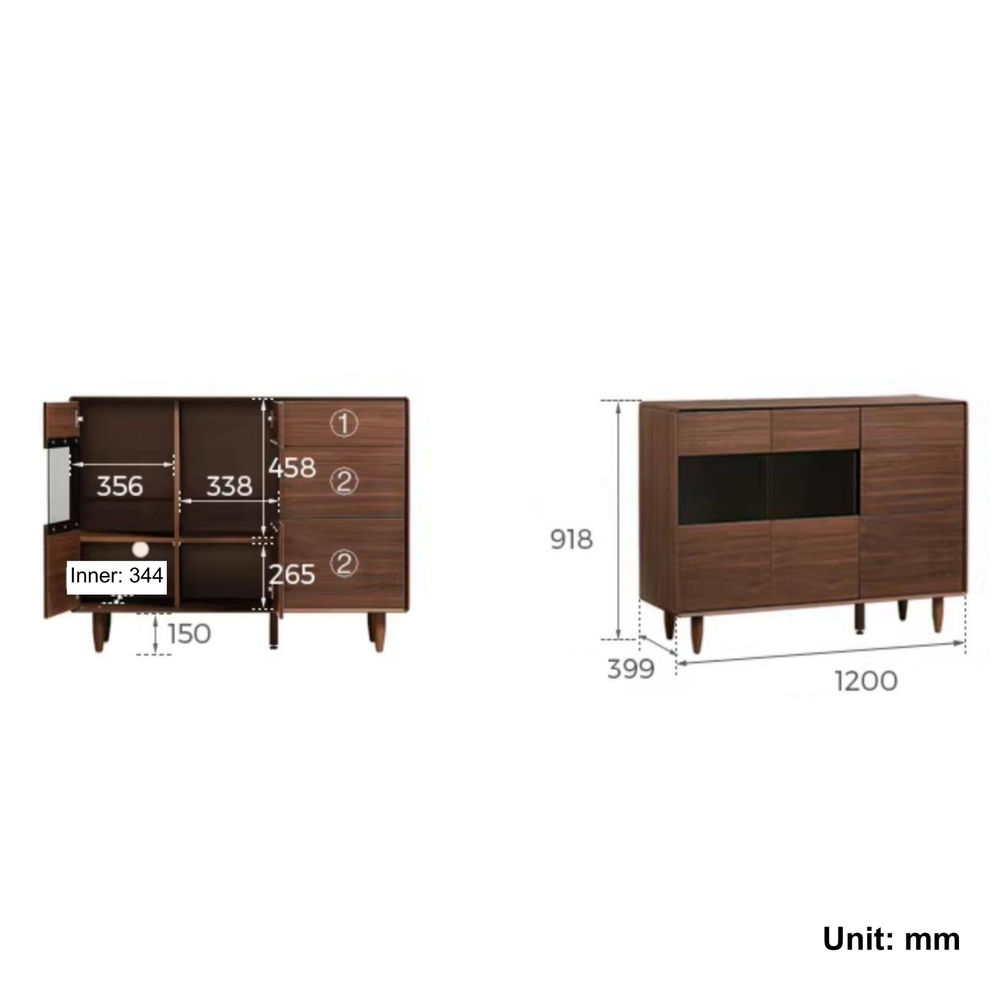 Linspire Ursula Sideboard, W120cm
