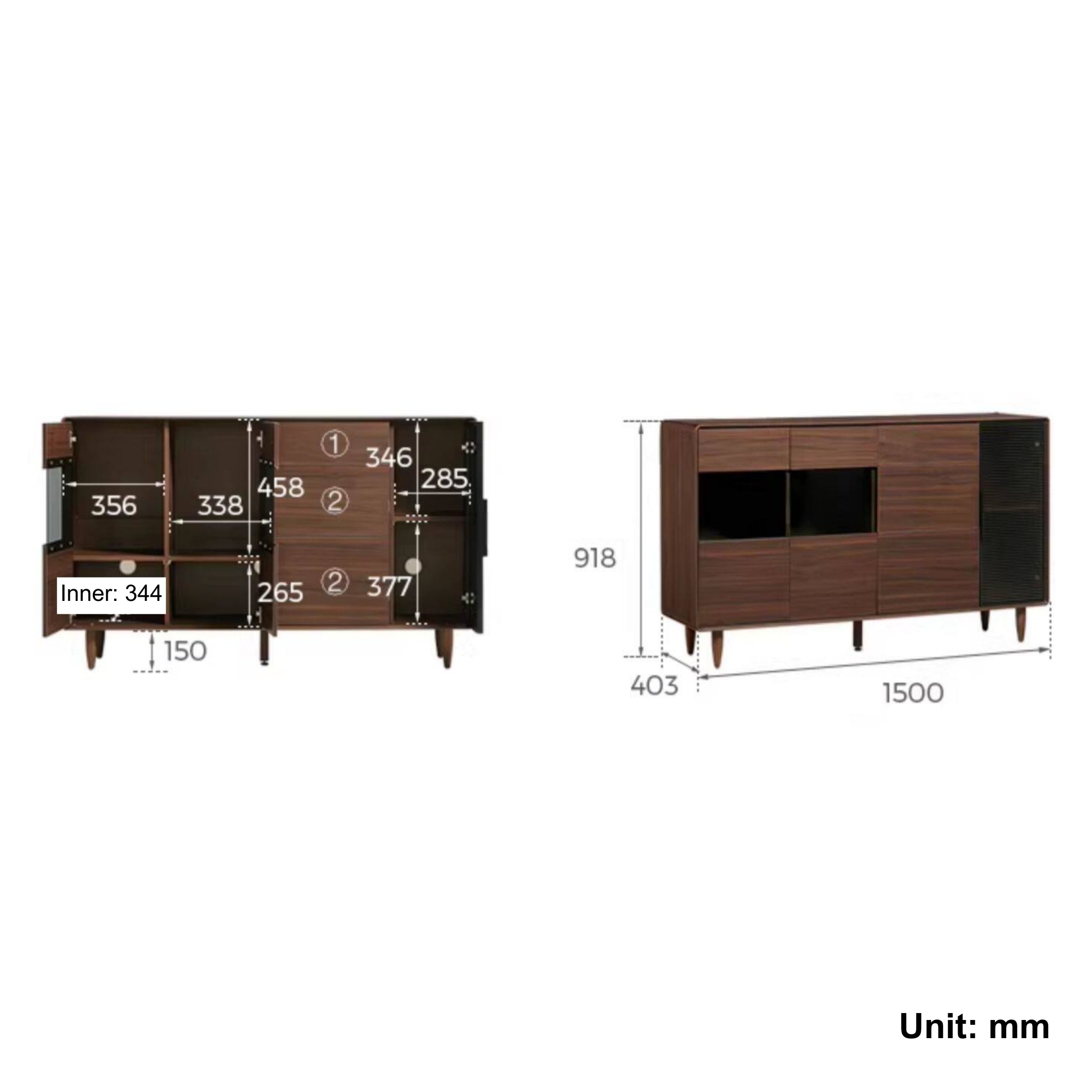 Linspire Ursula Sideboard, W150cm