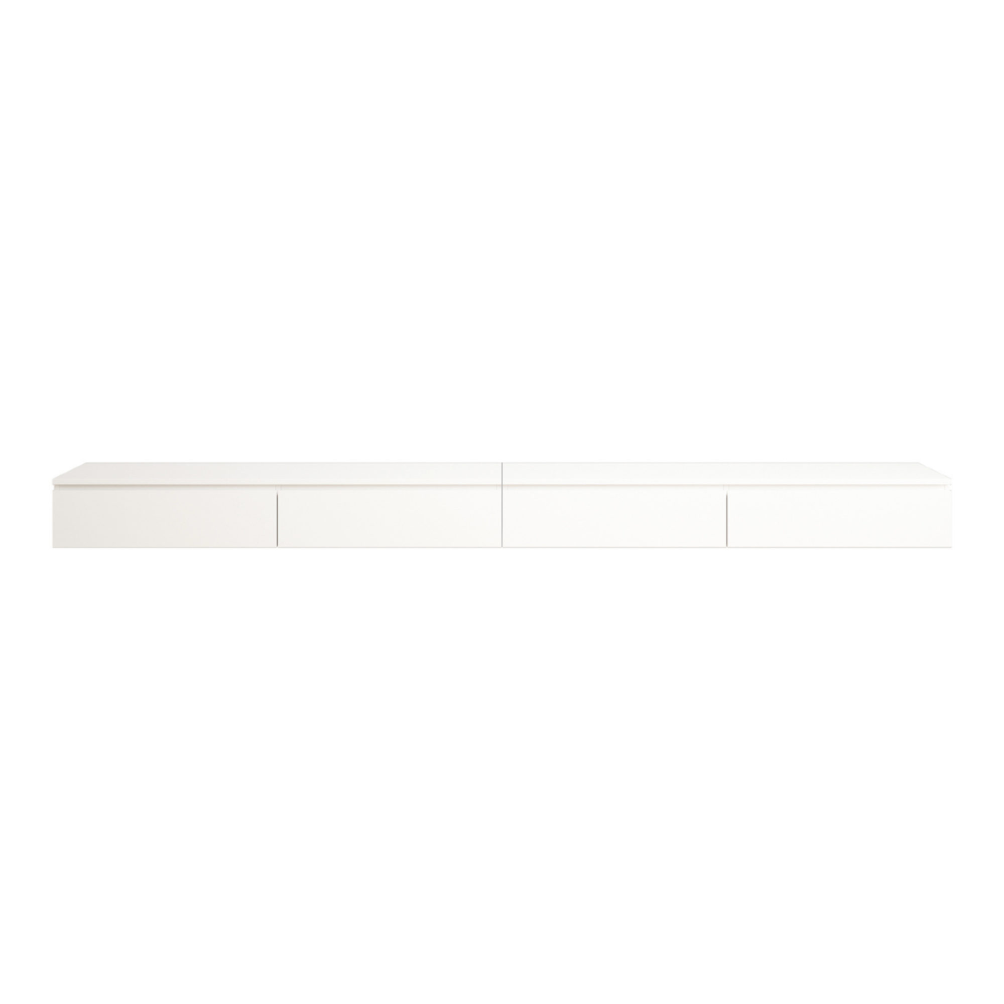 Loft Japandi Floating Entertainment Unit, 320cm, White
