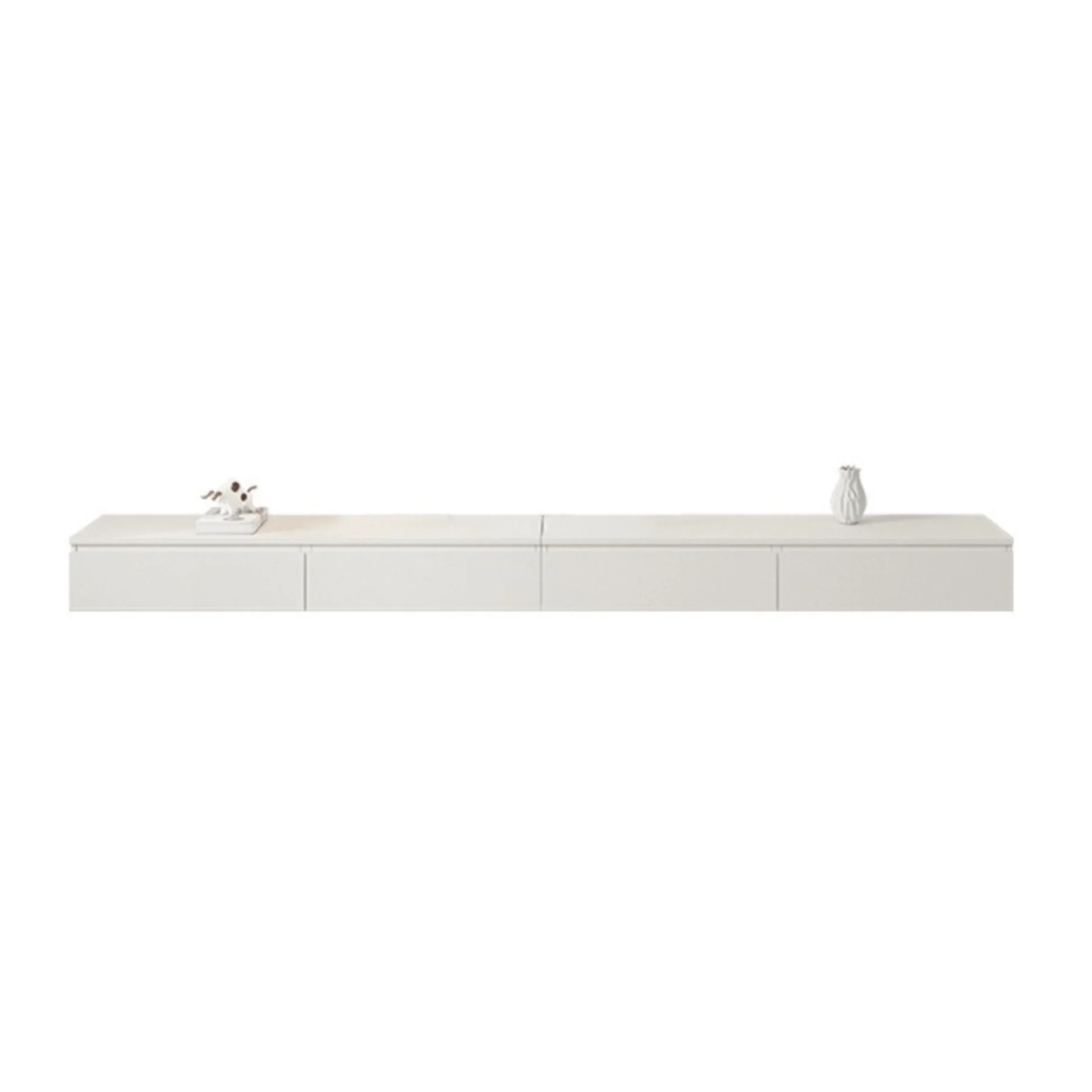 Loft Japandi Floating Entertainment Unit, 320cm, White