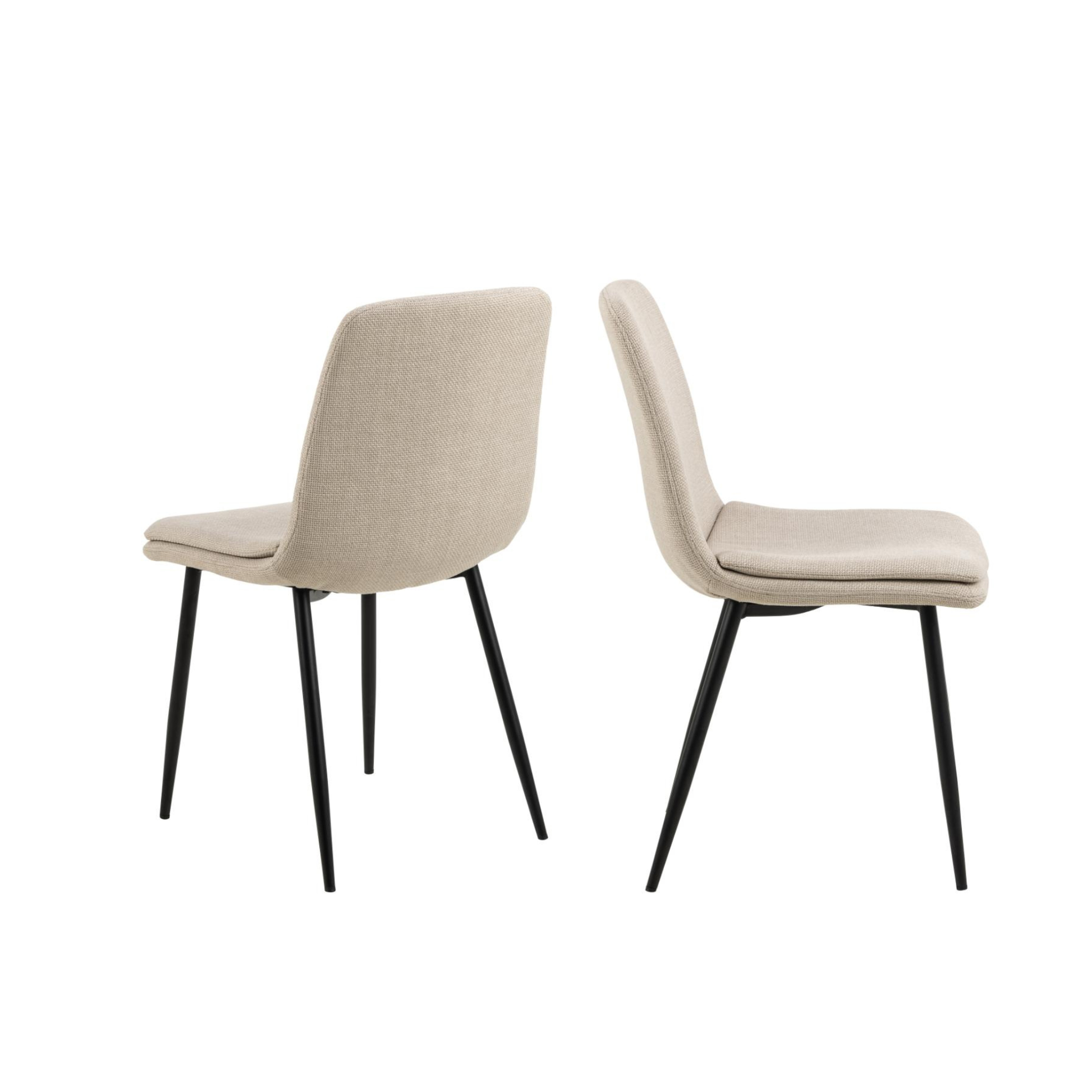 Hjem Design Becra Dining Chair, Set of 4, Beige