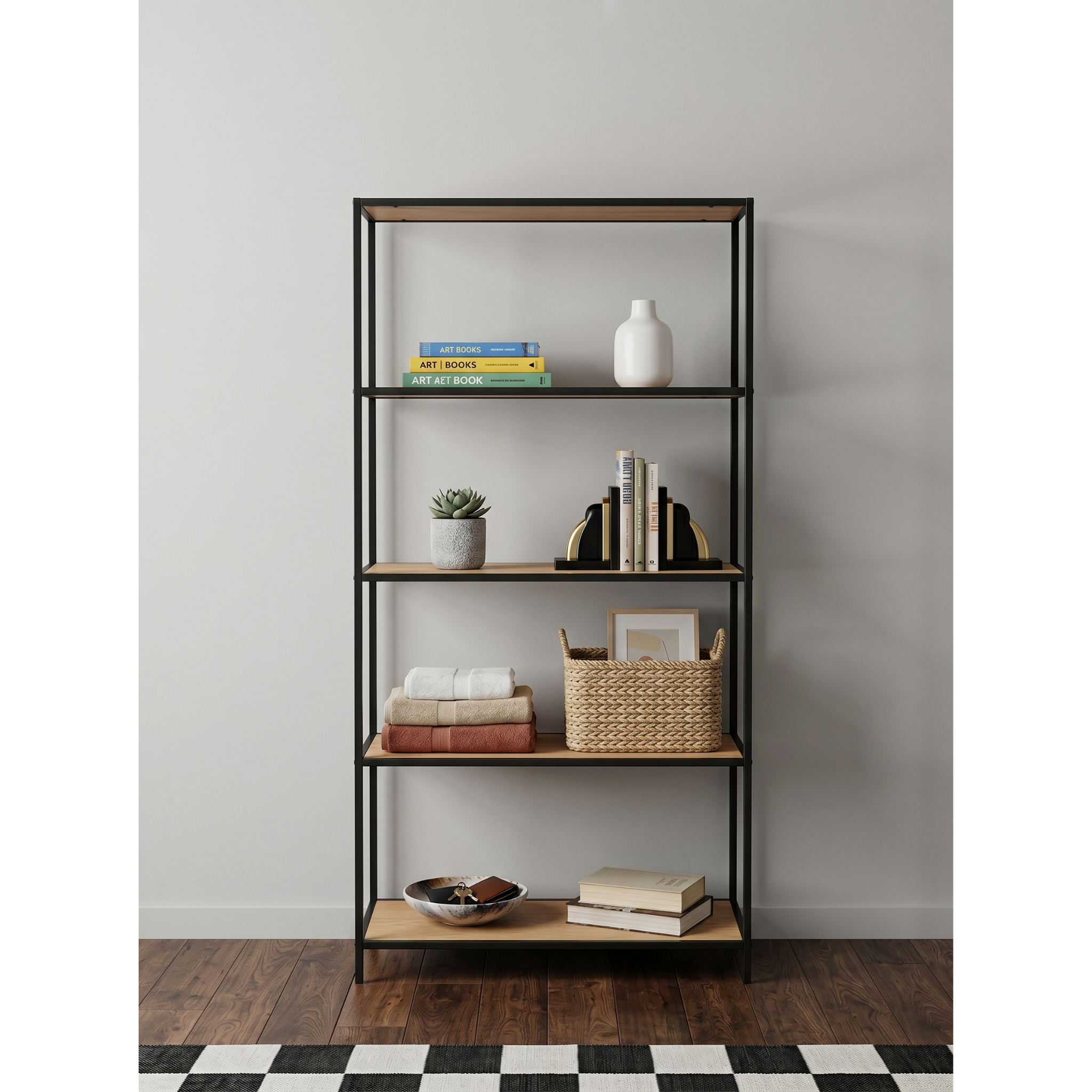 Hjem Design Sevron Bookcase