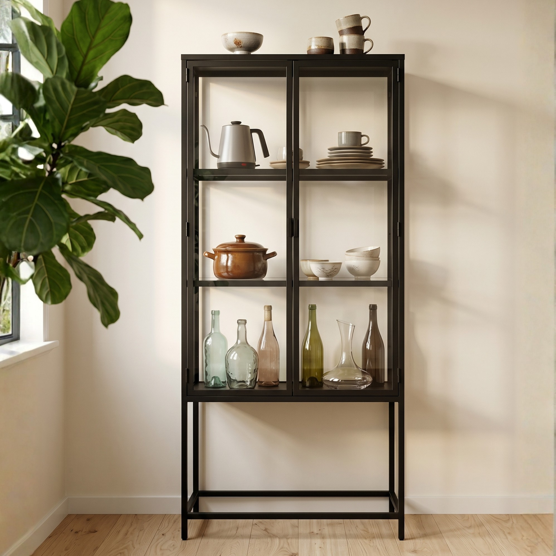 Hjem Design Sevron Display Cabinet