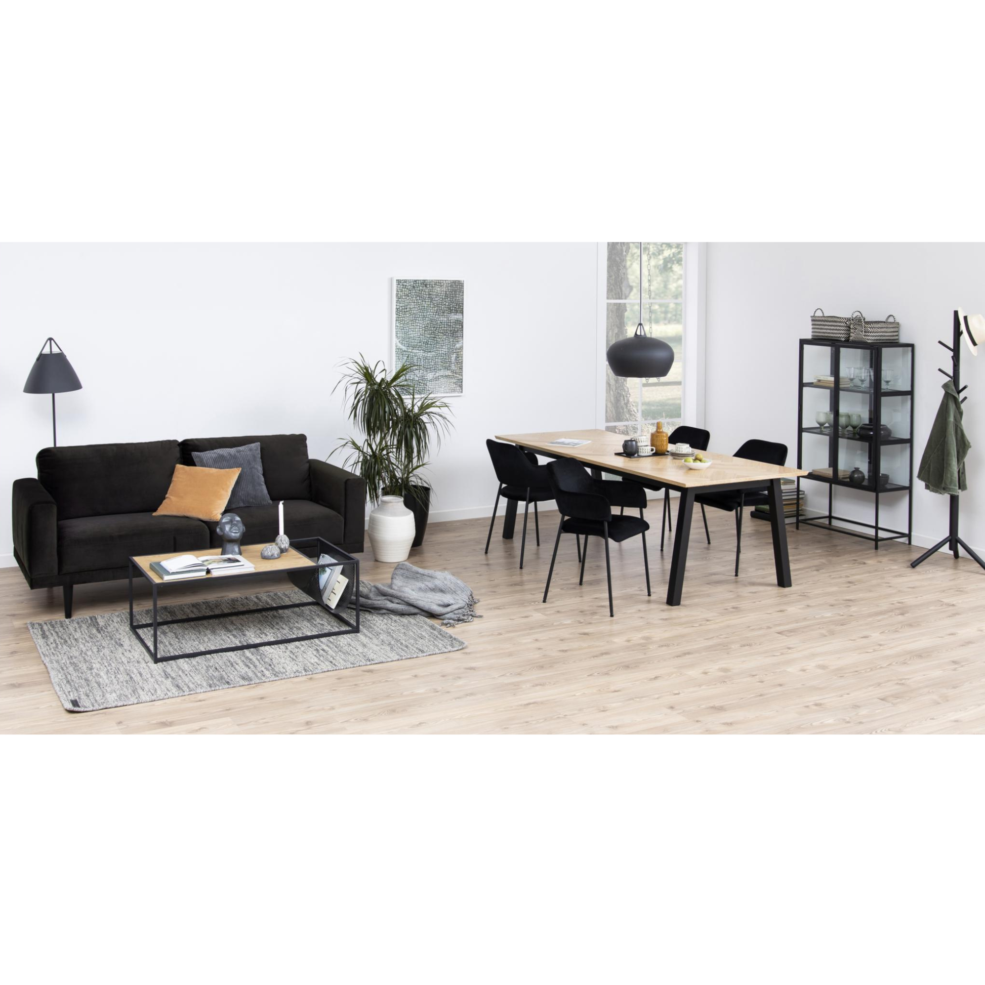 Hjem Design Sevron Display Cabinet