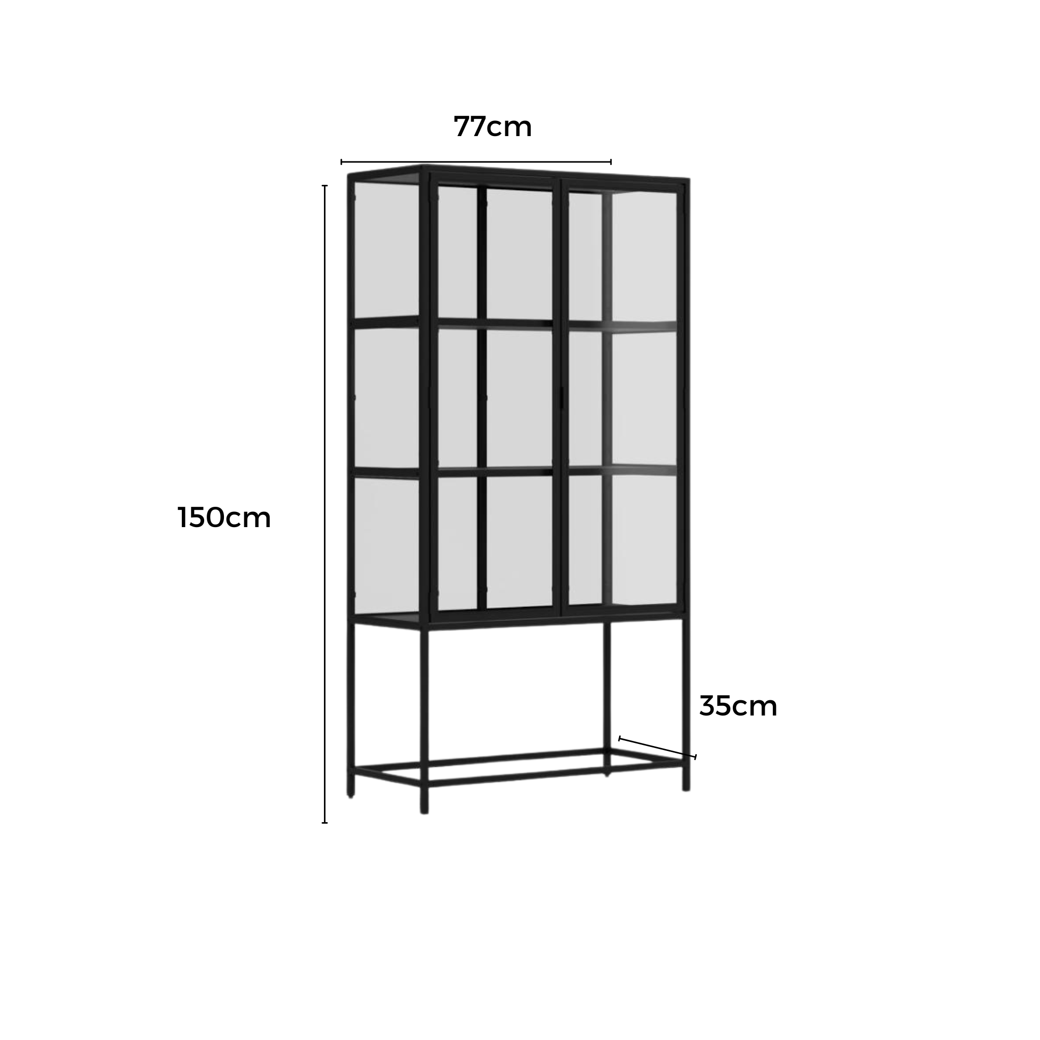 Hjem Design Sevron Display Cabinet