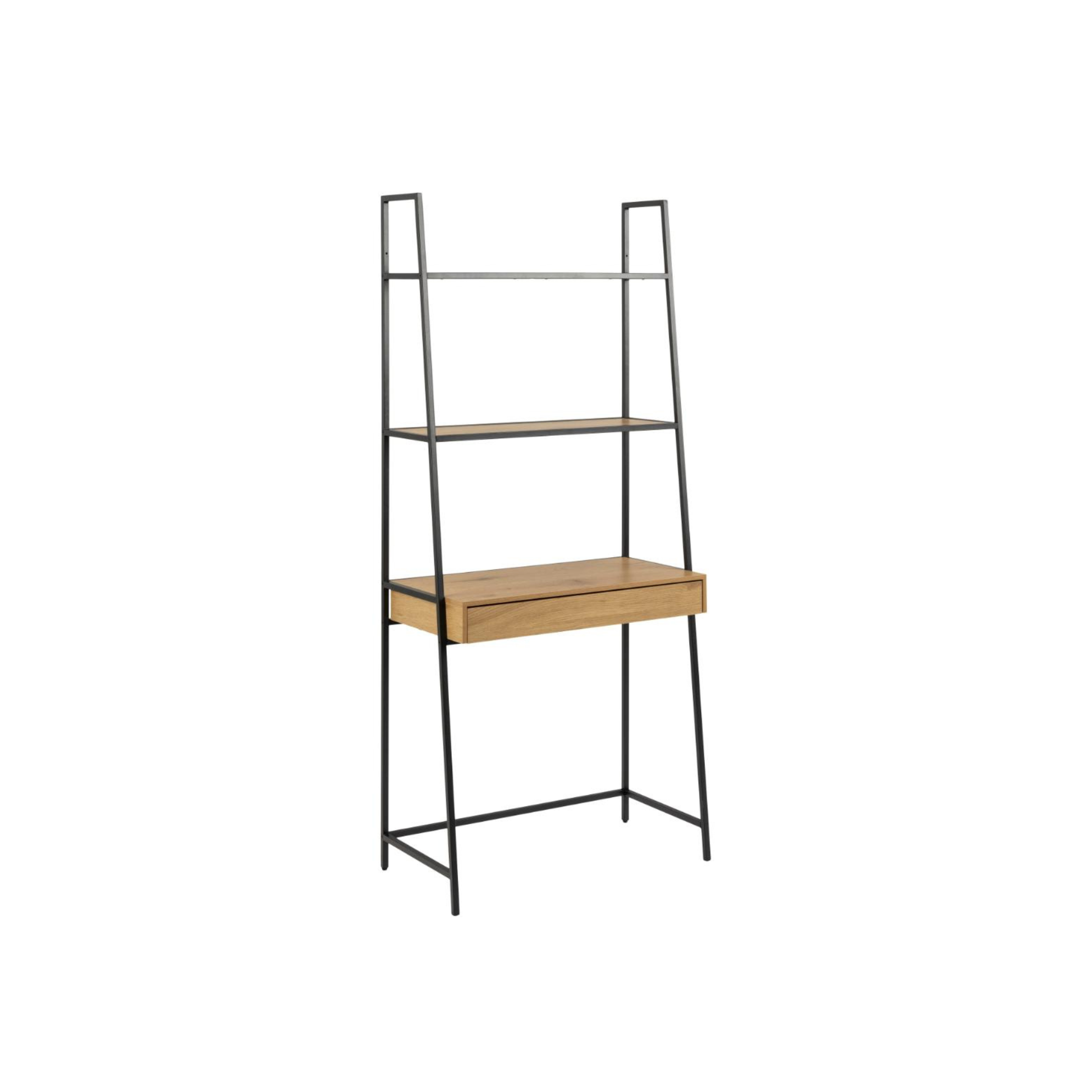 Hjem Design Sevron Bookcase with Drawer