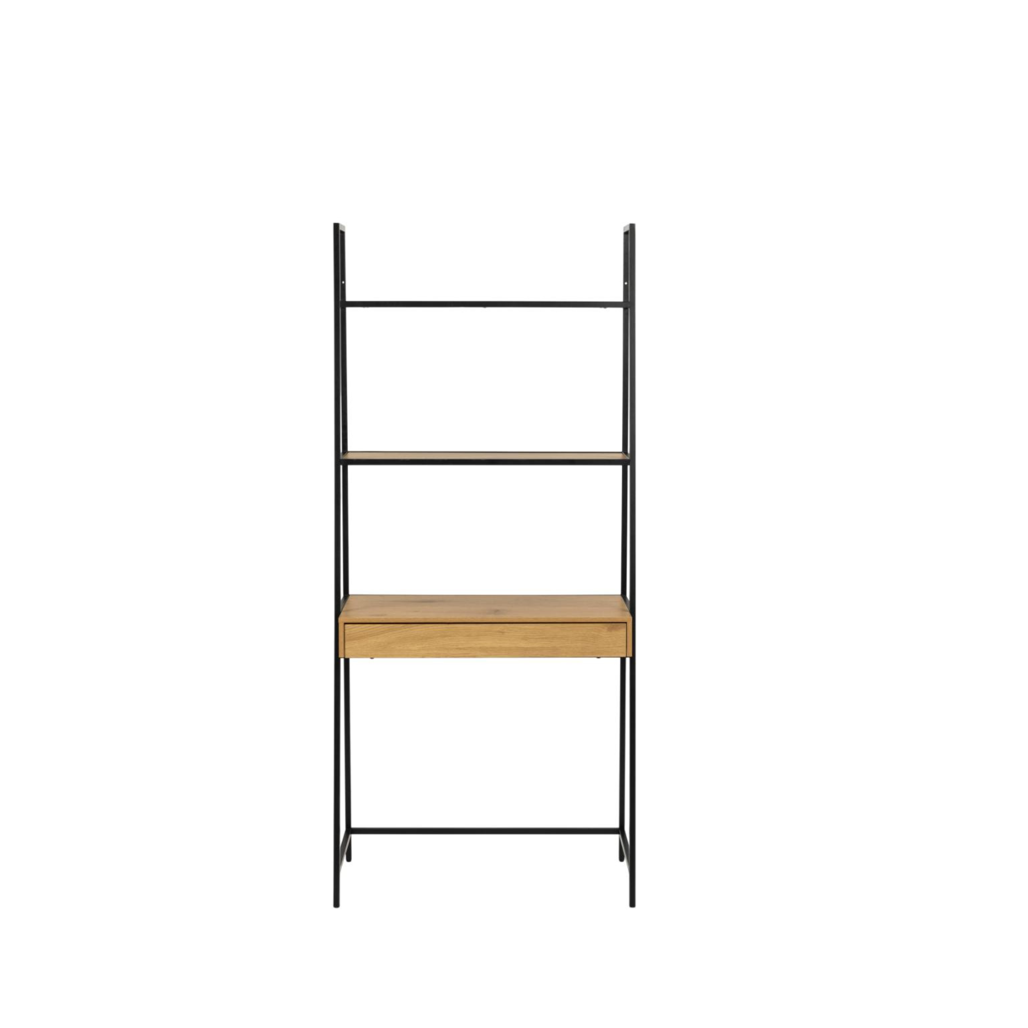 Hjem Design Sevron Bookcase with Drawer