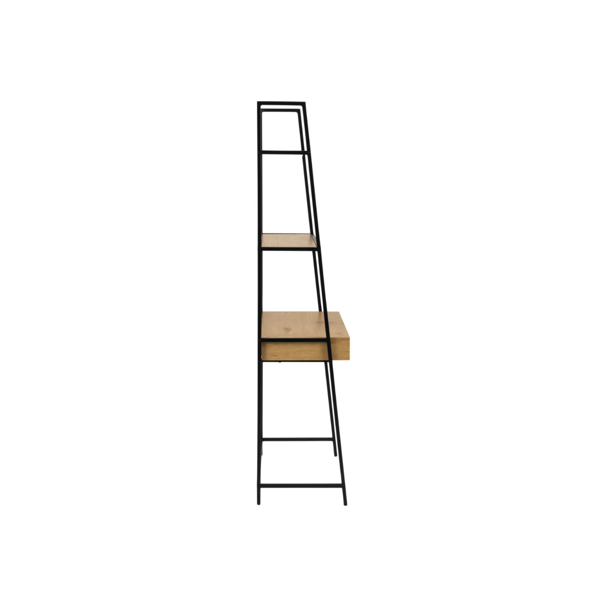 Hjem Design Sevron Bookcase with Drawer