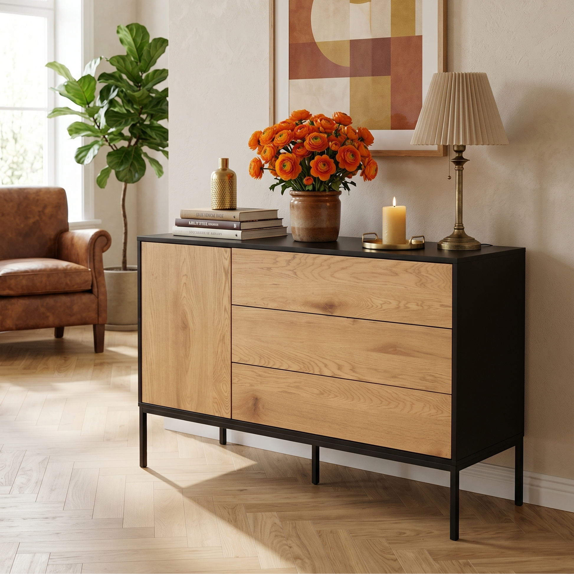 Hjem Design Sevron Sideboard