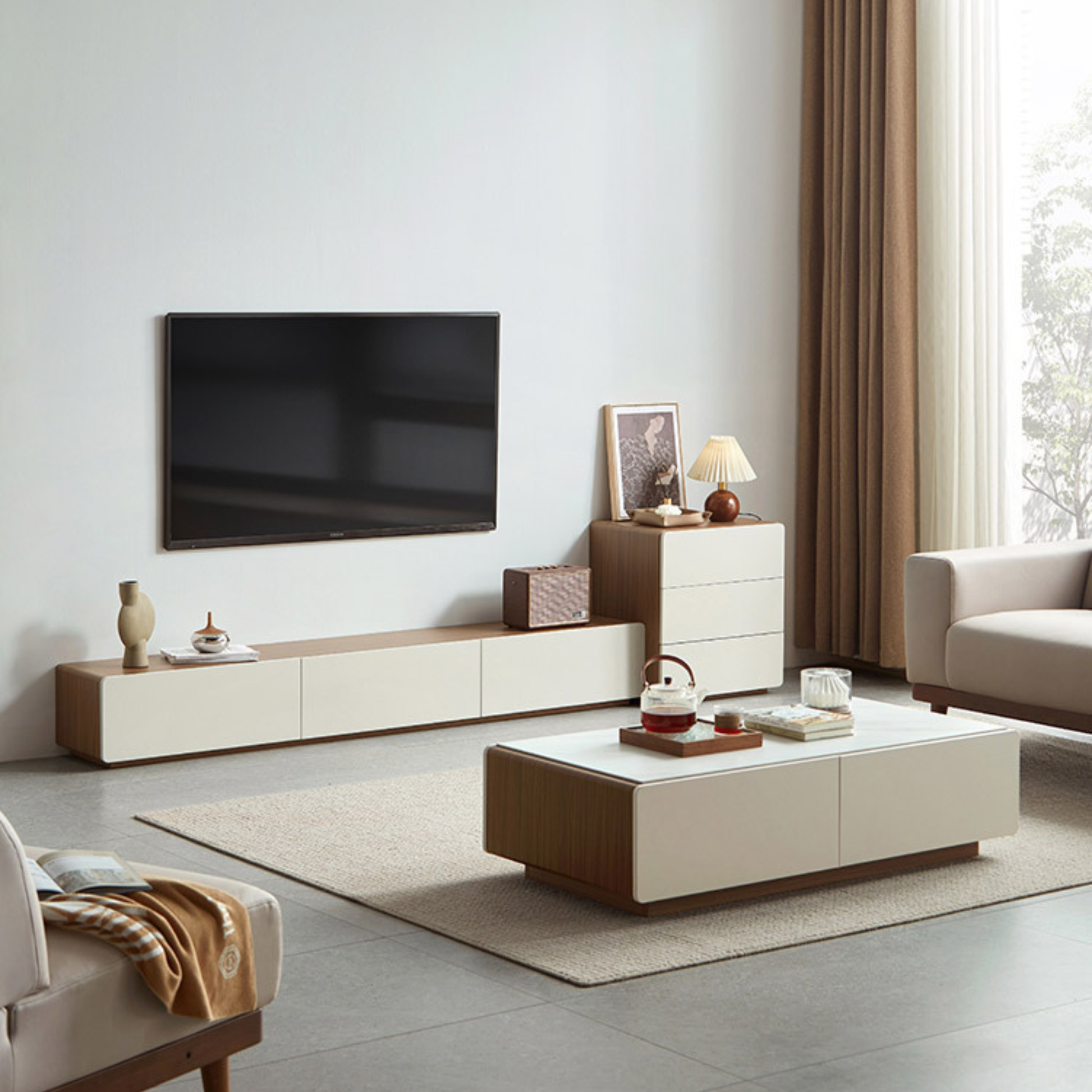 Linspire Pristine Coffee Table with Sintered Stone Top