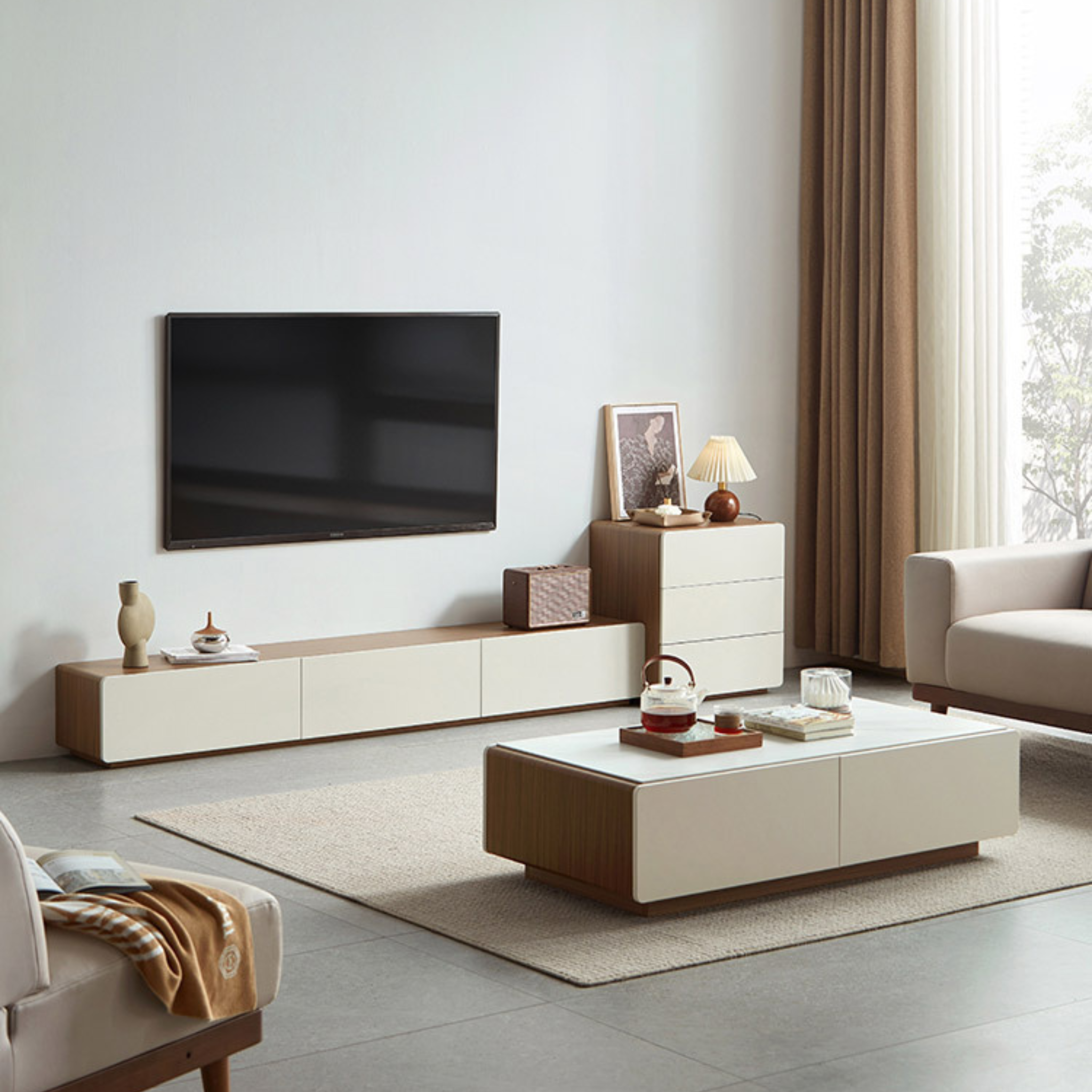 Linspire Pristine Coffee Table with Sintered Stone Top