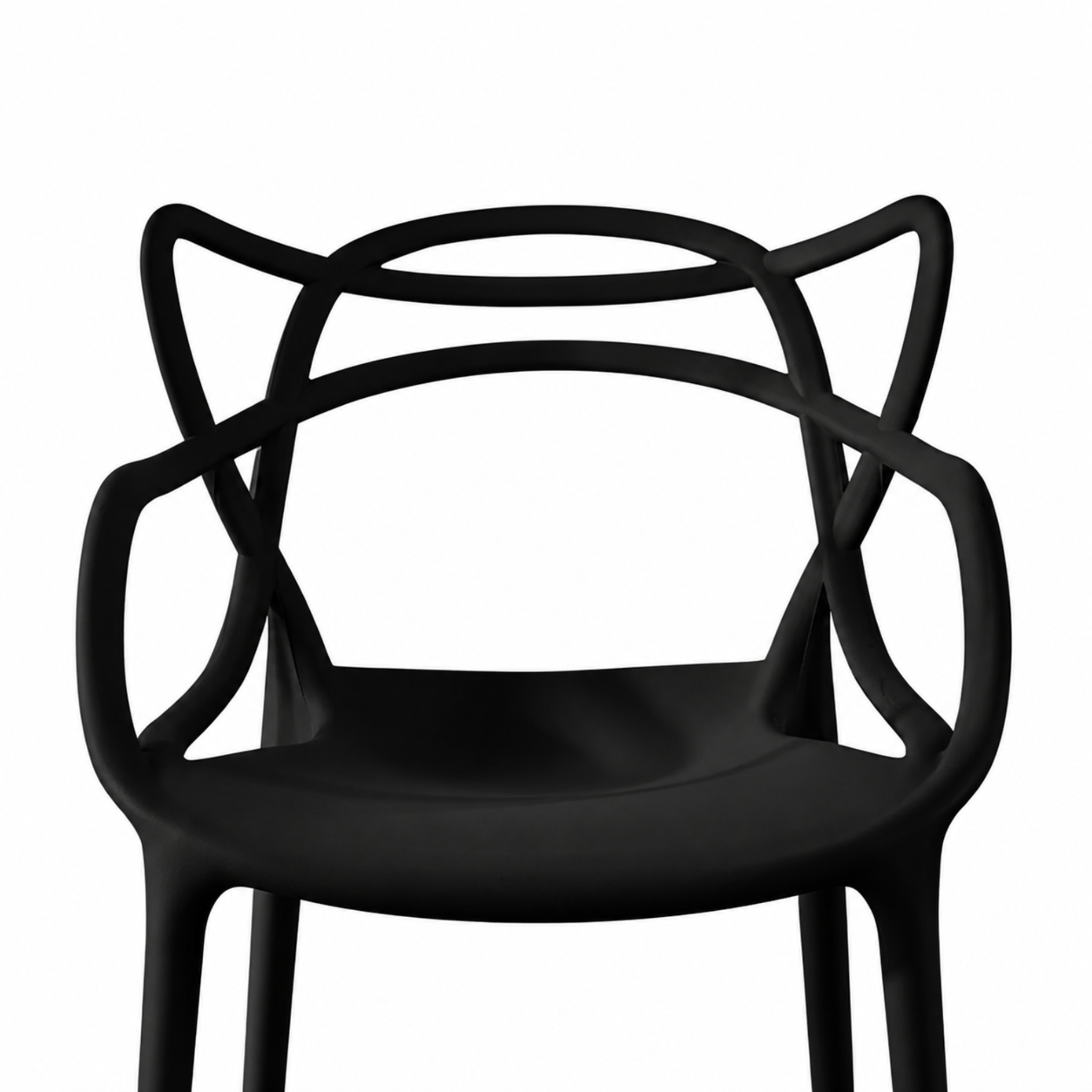 MODE Velo Stackable Dining Chair Replica, Set of 2, Black