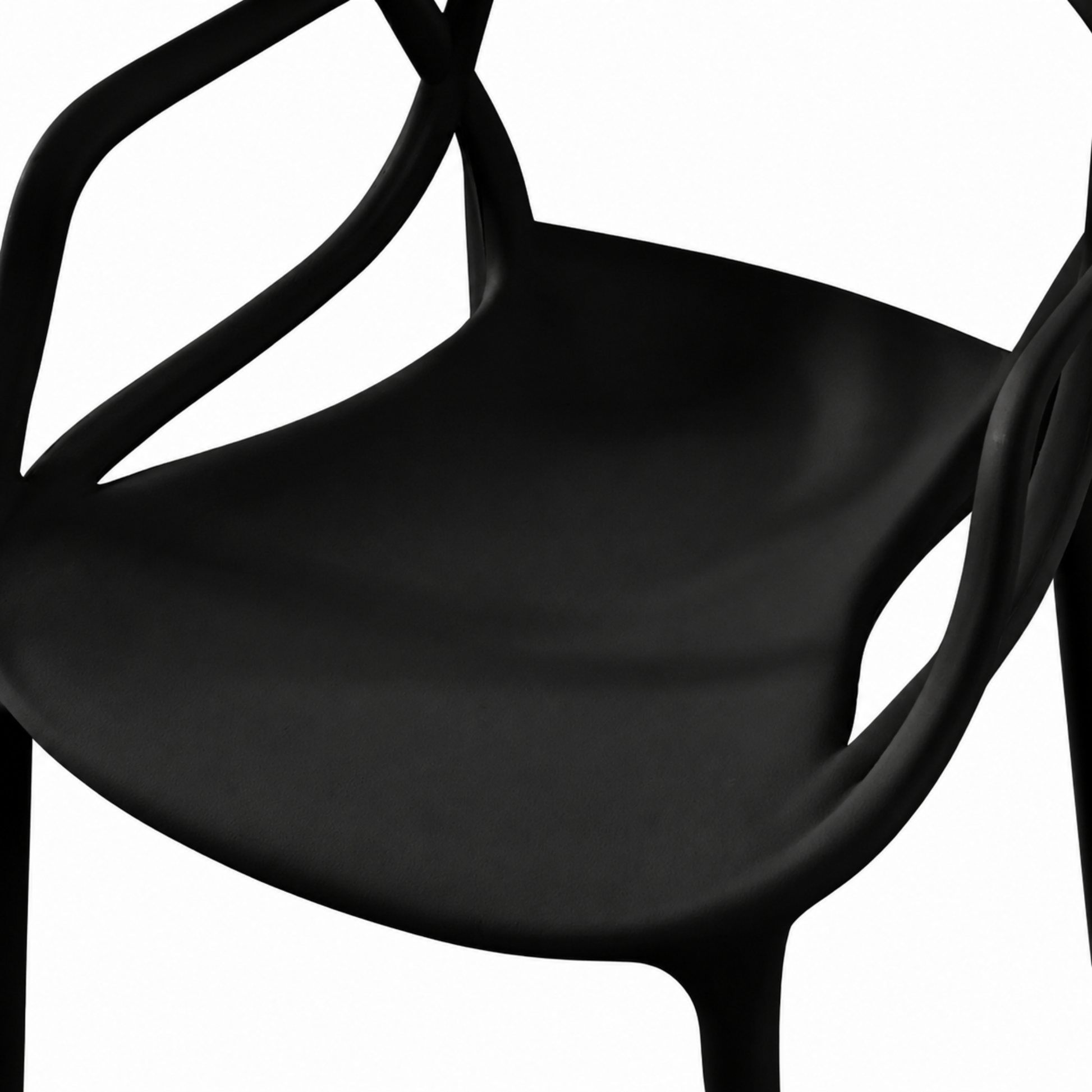 MODE Velo Stackable Dining Chair Replica, Set of 2, Black