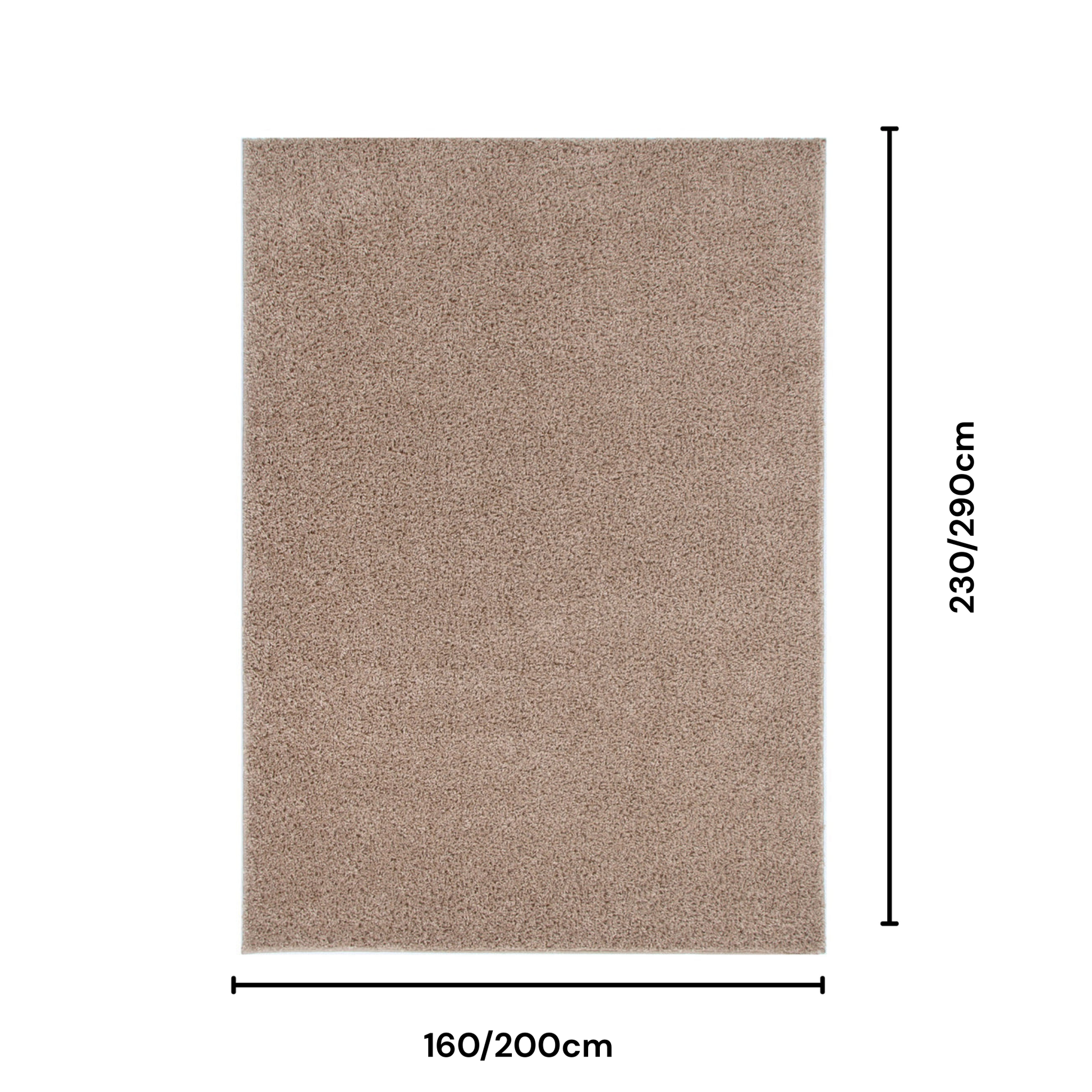 DreamWeaver Plush Shaggy Rug, Light Beige