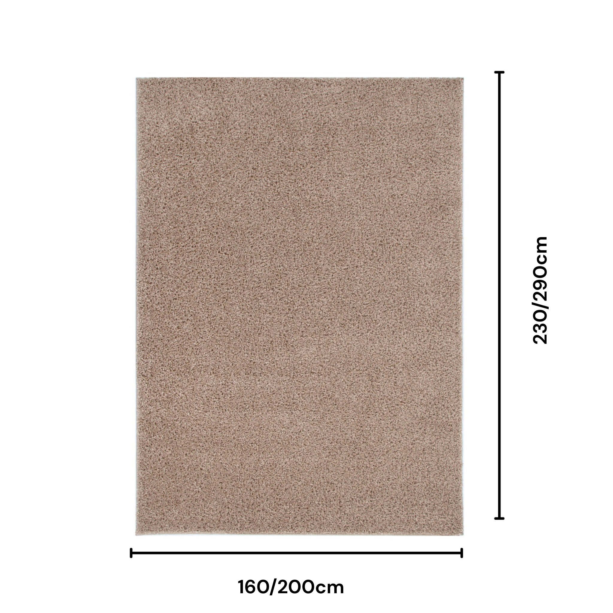 DreamWeaver Plush Shaggy Rug, Light Beige