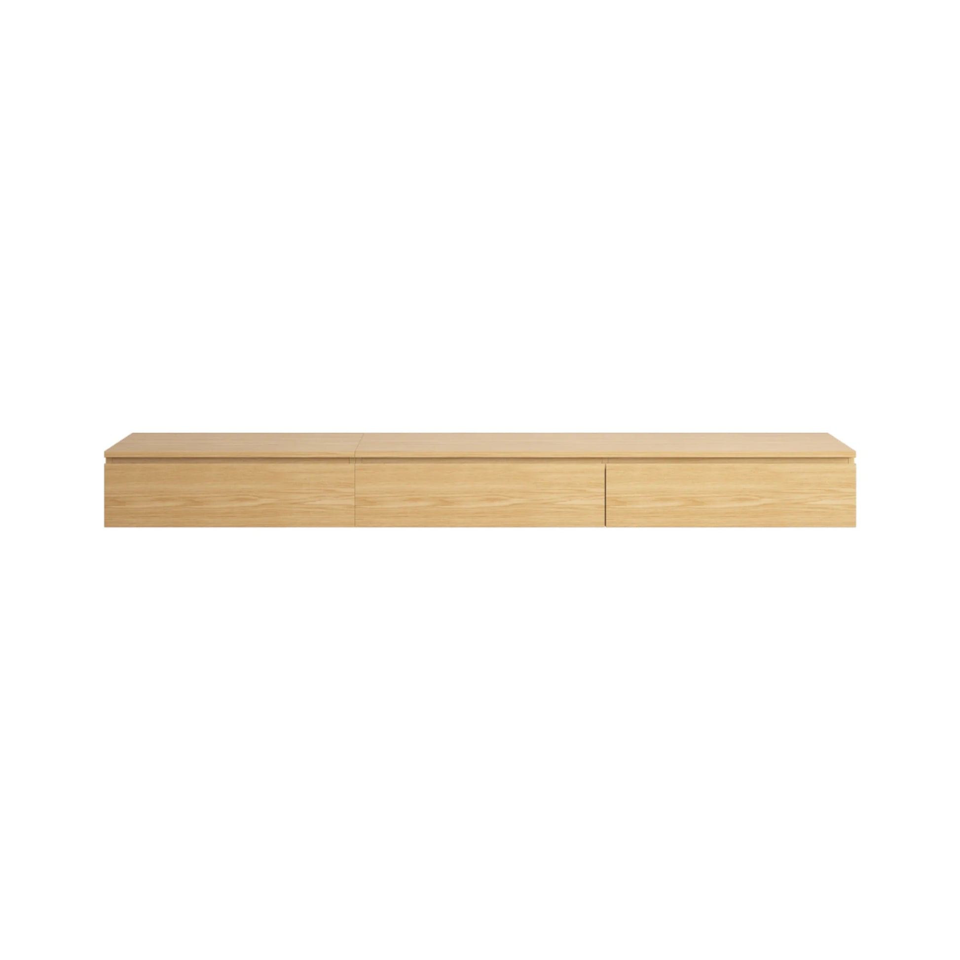 Loft Japandi Floating Entertainment Unit, 240cm, Natural Wood