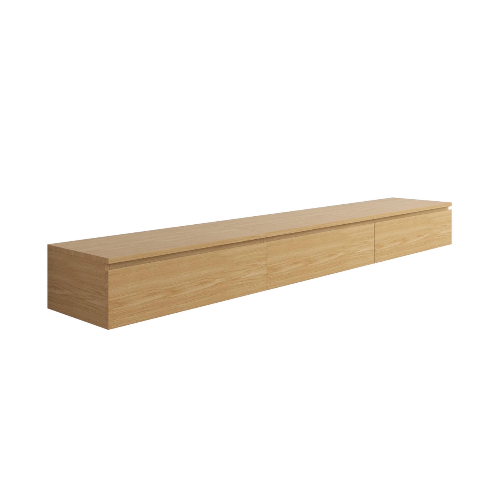 Loft Japandi Floating Entertainment Unit, 240cm, Natural Wood