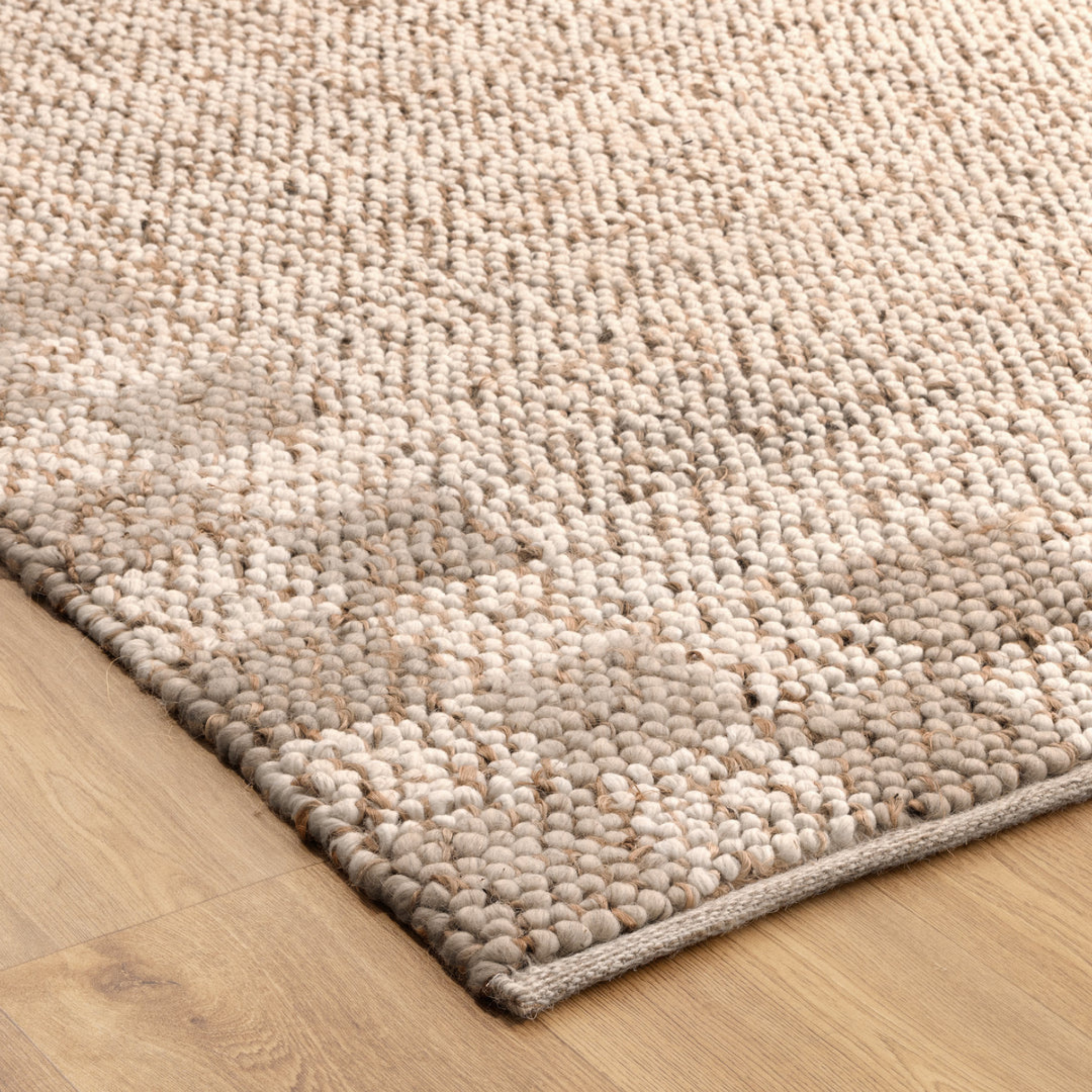 DreamWeaver Terra Jute and Wool Rug, Cream Beige